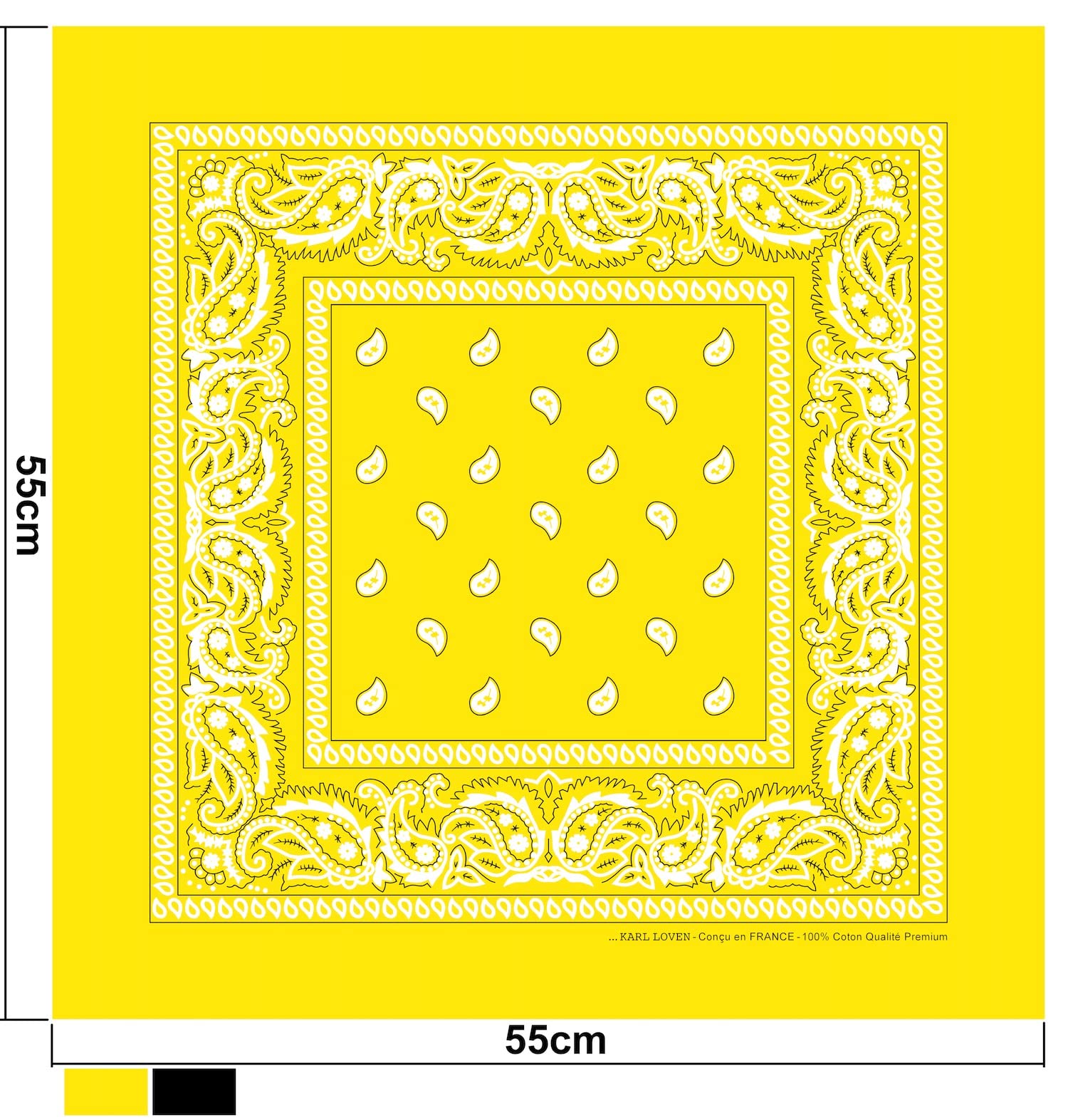 EL BANDANA - Lote de bandanas 100% Algodon de primera calidad Paisley Panuelo Cabeza Cuello Bufanda - Juego de 5/10/20 - 3