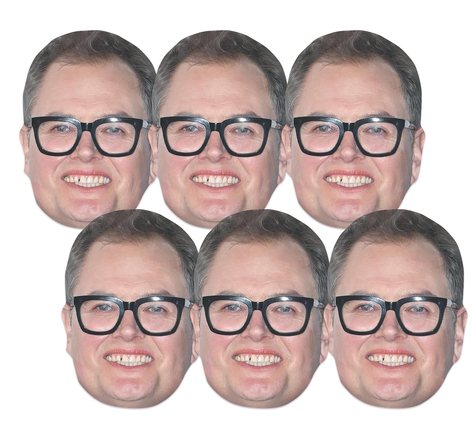 Star Cutouts CMP012 Alan Carr Six Pack Cardboard Face Mask - Includes Tabs & Elastic - Great Fun For Fans & Events