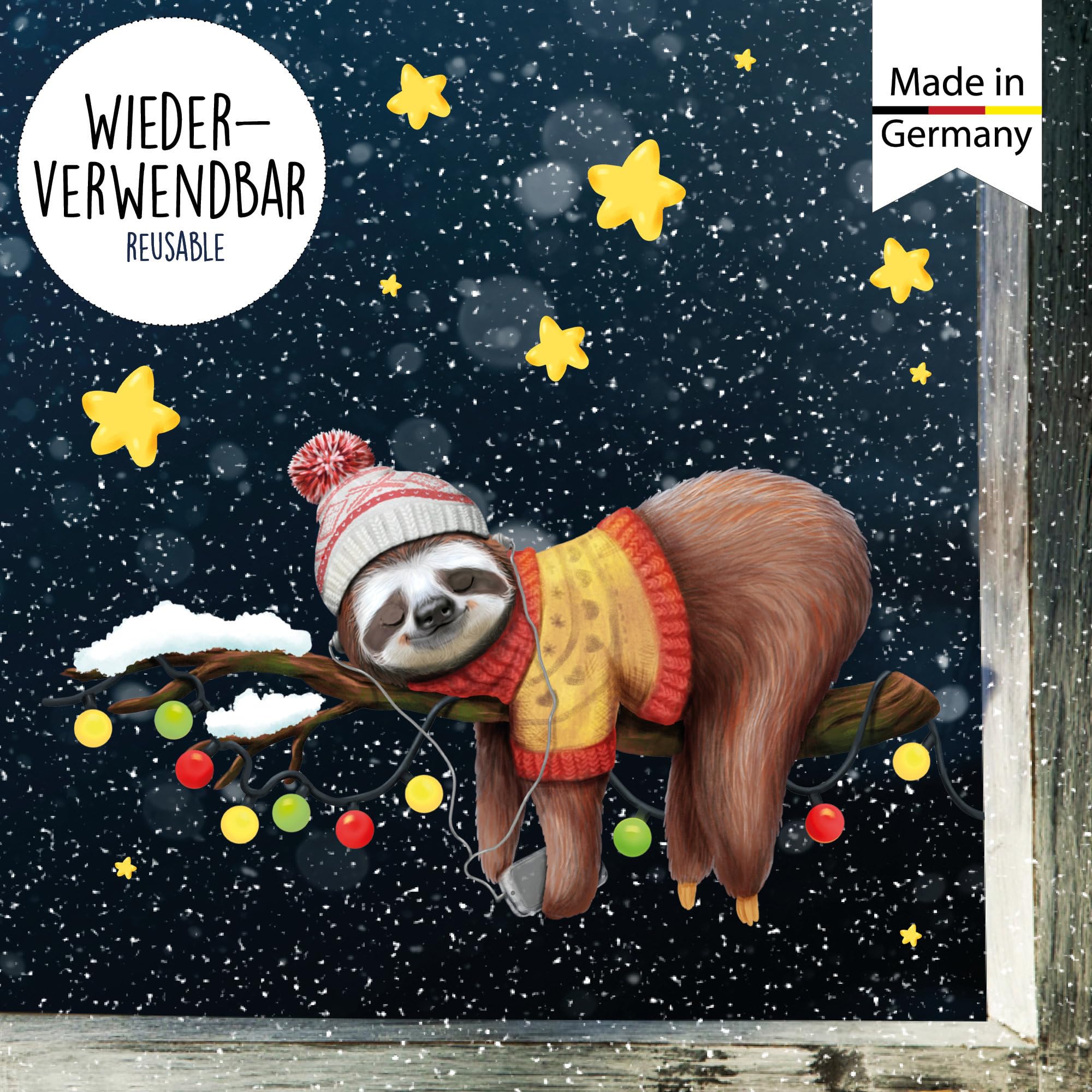 Weihnachtsdeko Fenster Aufkleber, 10 Stück Abnehmbare Fensterbilder Weihnachten Selbstklebend PVC Schneeflocken Deko Fensterdeko Statisch