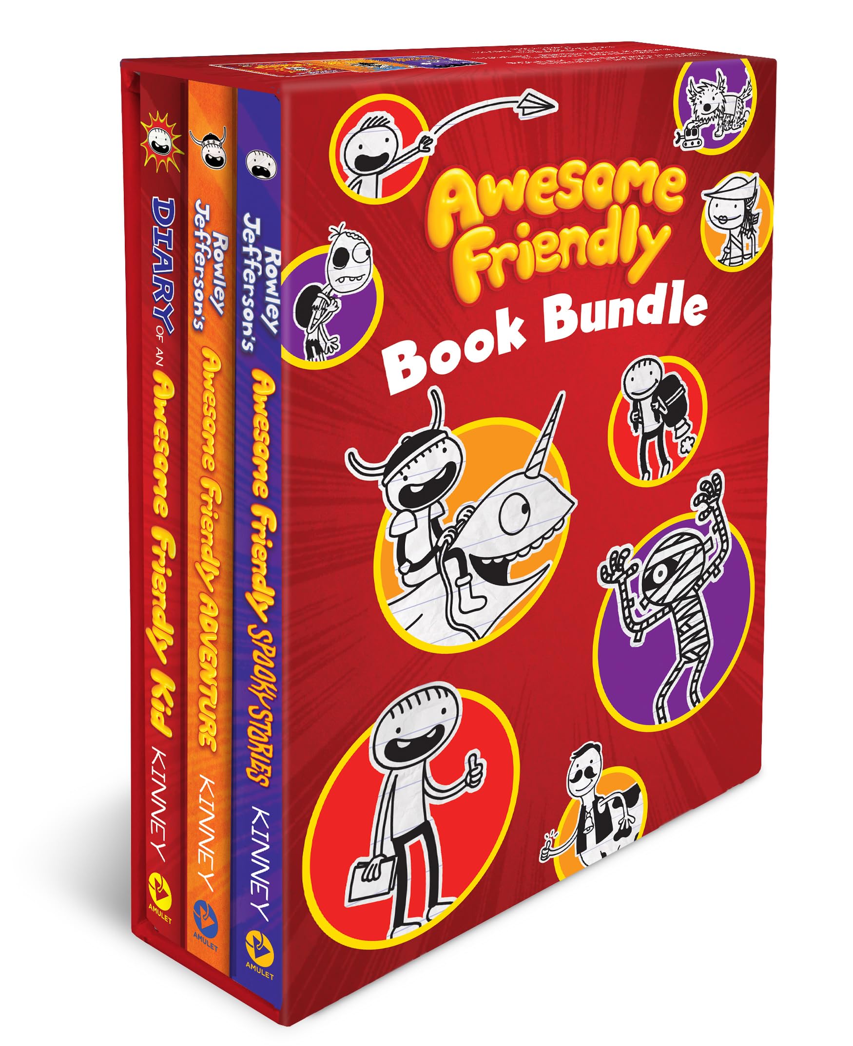 Awesome Friendly 3-Book Hardcover Gift Set: Diary of an Awesome Friendly Kid, Rowley Jefferson’s Awesome Friendly Adventure, and Rowley Jefferson’s ... Stories (The Awesome Friendly Kid Series)