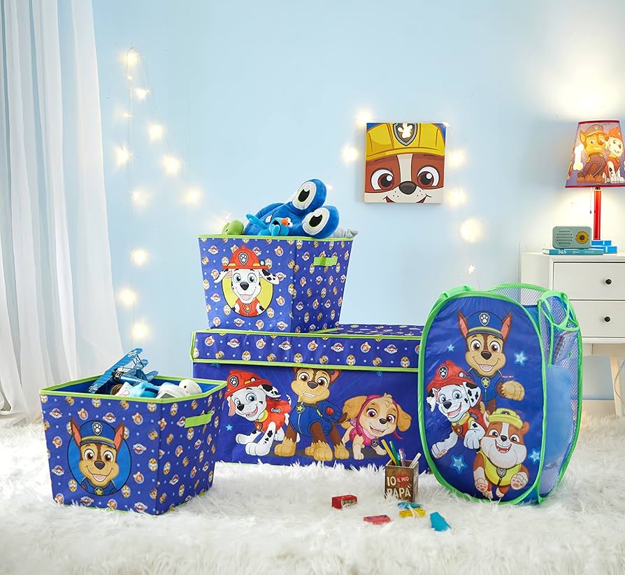 Amazon.com: Idea Nuova Paw Patrol 4 Piece Storage Solution