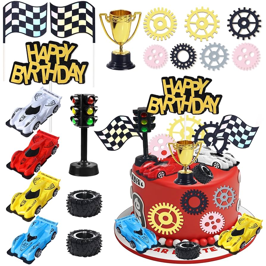 Amazon.com: RAYNAG 18 Pieces Racing Car Cake Decoration Cars Birthday Decorations Race Car Birthday Party Decorations Cars Cake Topper for Boy Kids Race Car Themed Birthday Party Supplies Cars Party Favors : amazon-com-raynag-18-pieces-racing-car-cake-decoration-cars-birthday-decorations-race-car-birthday-party-decorations-cars-cake-topper-for-boy-kids-race-car-themed-birthday-party-supplies-cars-party-favors