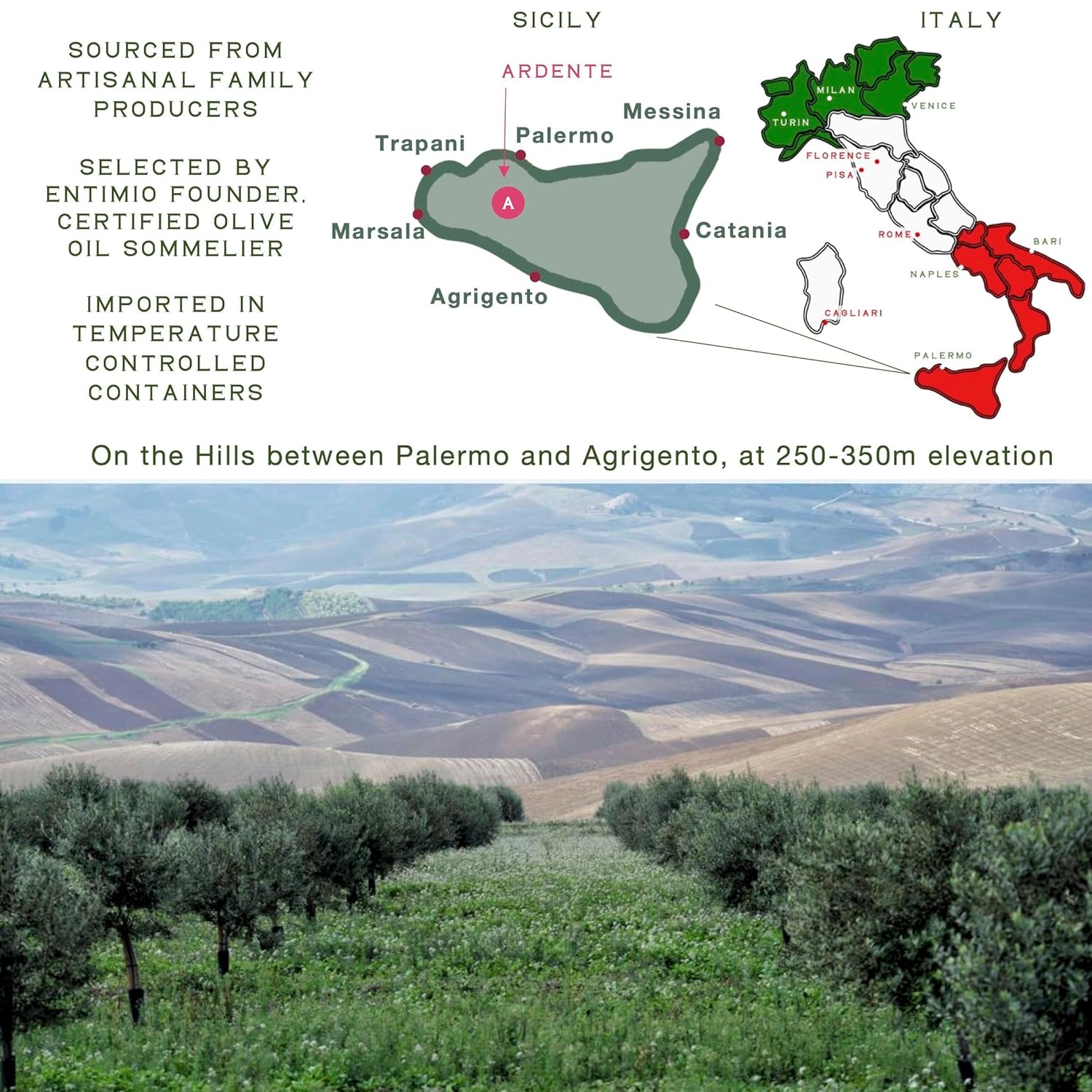 Entimio Ardente Organic Italian Extra Virgin Olive Oil from Italy, 600+ mg/kg High in Polyphenols, 2025 Gold Winner, Sicily Early Harvest evoo, Cold Extracted, Lab Tested - 8.5 fl oz - Image 5