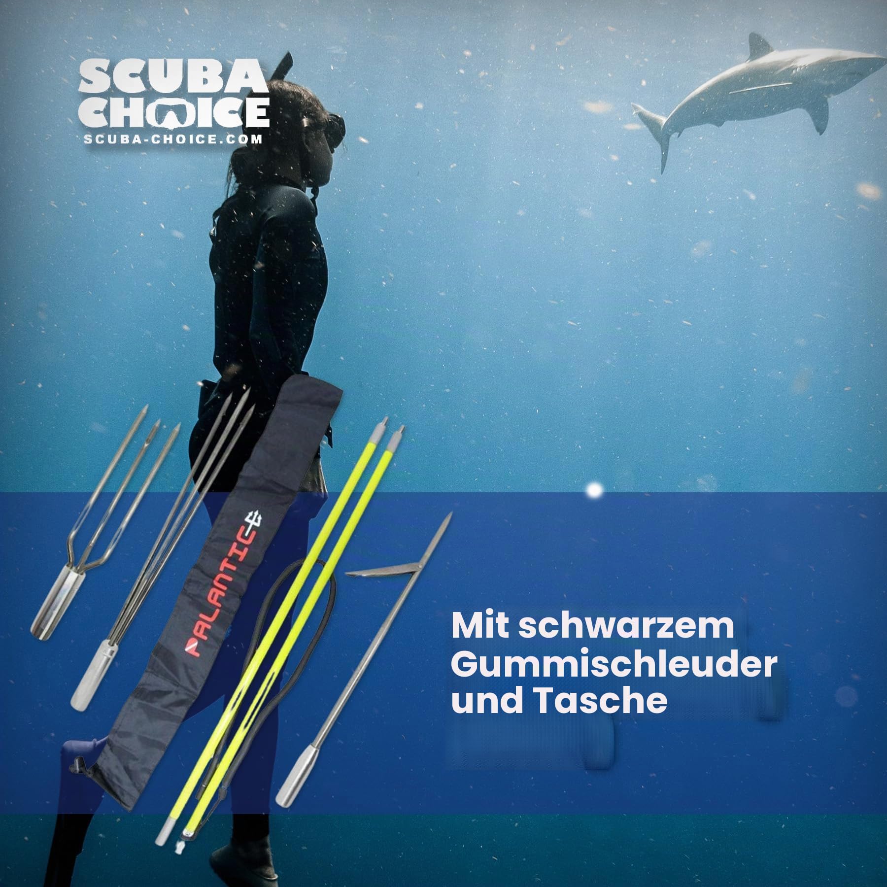 Scuba Choice speerfischen 5 'Faser Glas Travel 2piece Hawaiian Sling Stange Spear 3 Tipps Set
