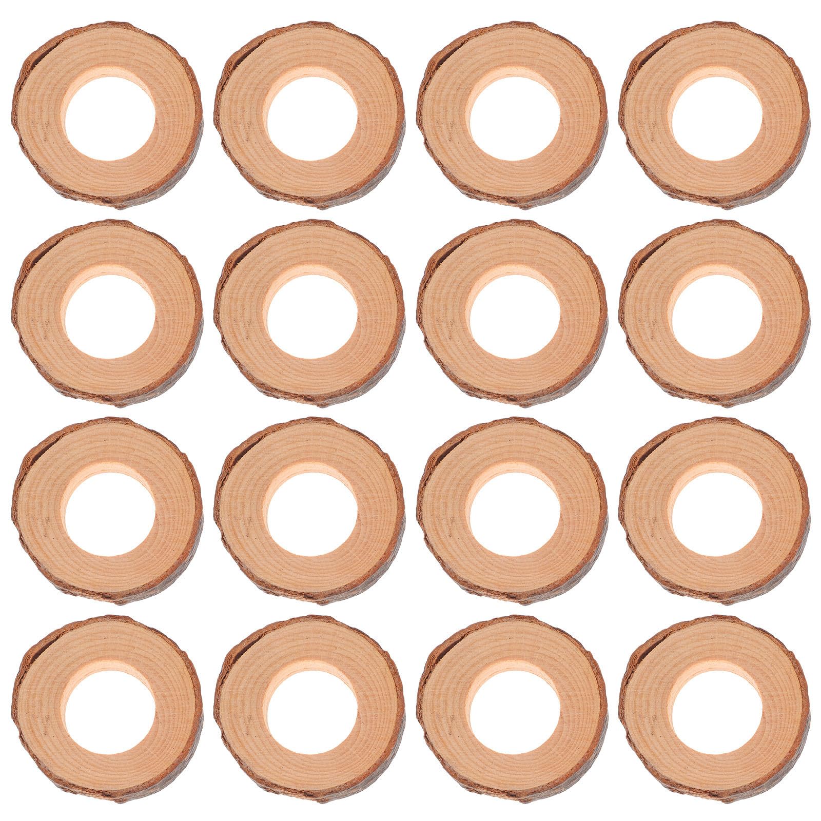 60 Piezas Servilleteros de Madera Rústicos para Mesa, Cenas y