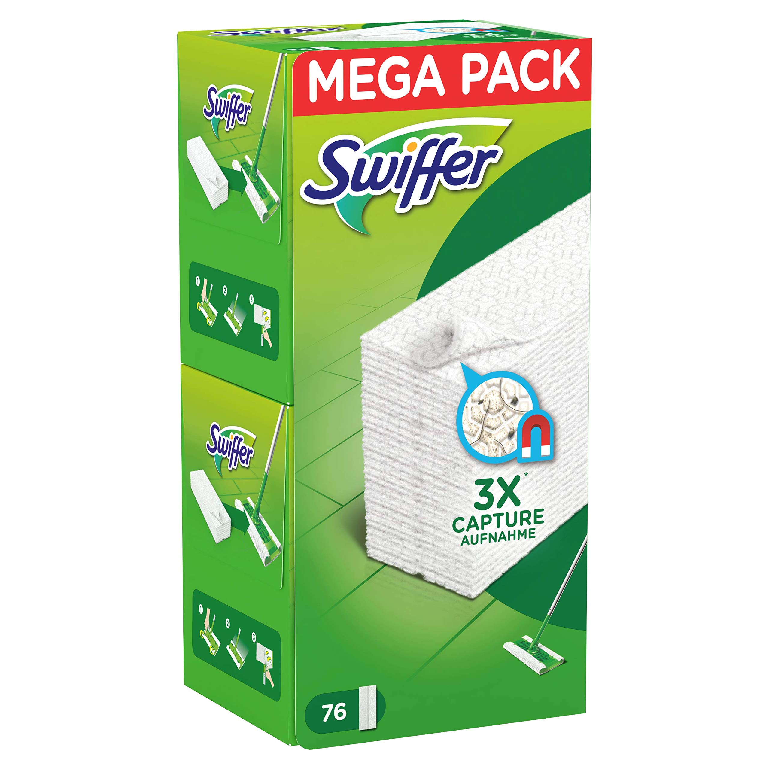 Swiffer Panni Di Ricambio Per Scopa - 3 confezioni da 250 Gr
