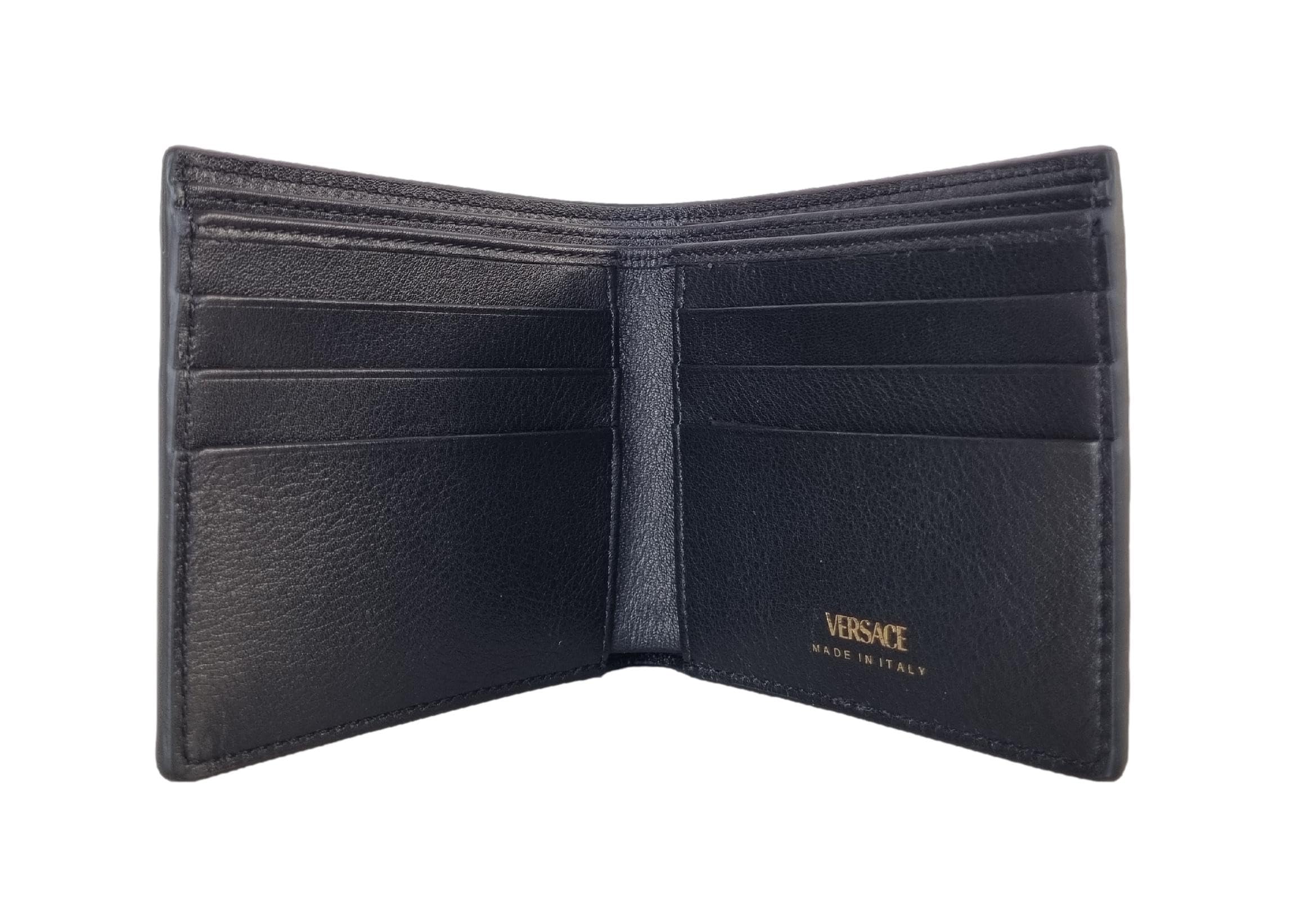 Versace cartera DPU2463 negro oro medusa