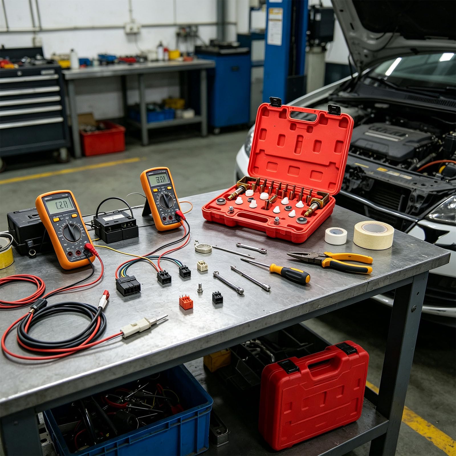 Gruppo strumenti per l ' ispezione della automobilistica Set 26 per rilevamento delle perdite in custodia portatile per l ' area lavoro ' officina riparazione Utilizzo