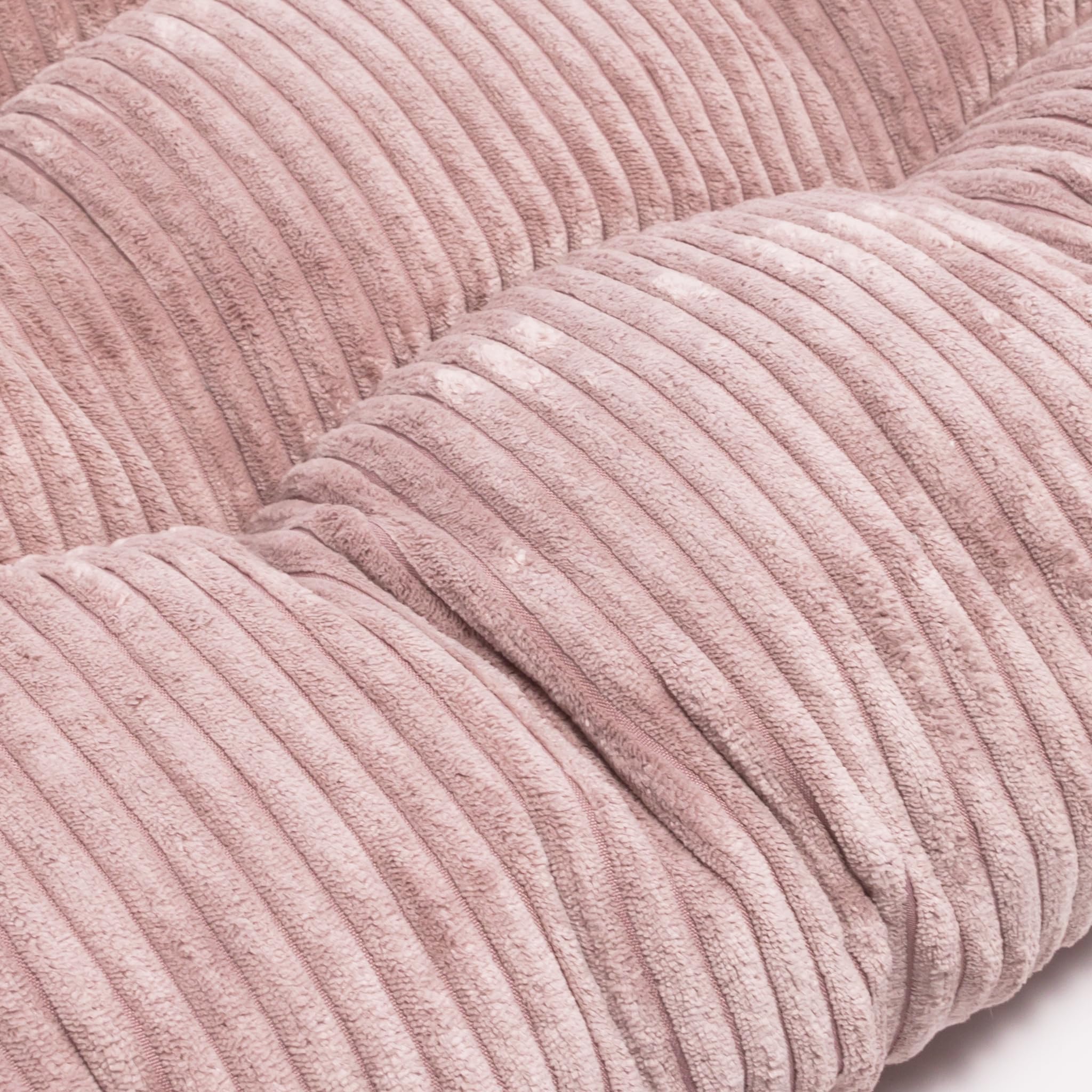 Ecopuf - Bodenmatratze Kinder - Bodenkissen Kinderzimmer - Gesteppt, aus Cord, 70 x 120 x 15 cm Groß, mit Griff - Vielseitige Bequeme Matratze für Kuschelecke, Leseecke - SZ61 Puderrosa