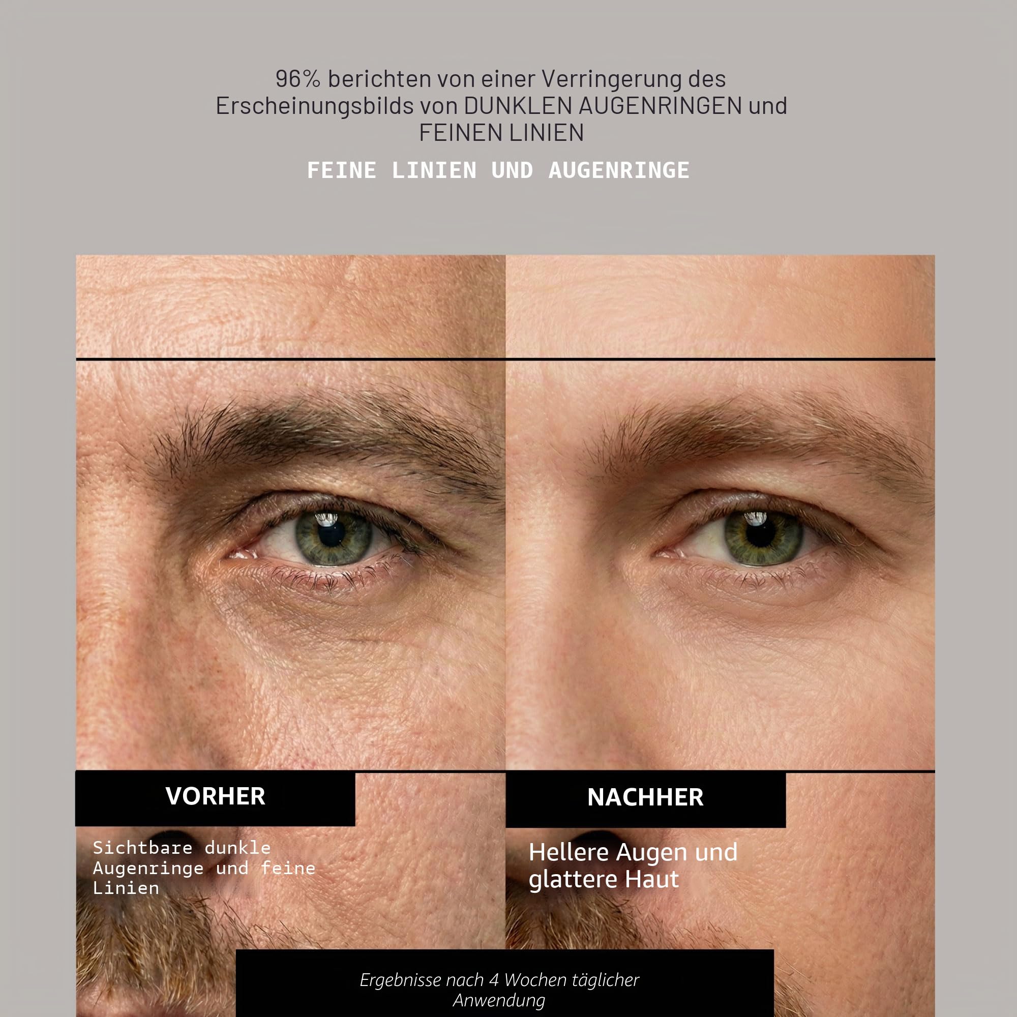 Brickell Men's Restoring Eye Cream - Natürliche und organische Anti Aging Augencreme - Augencreme gegen Falten und Augenringe - Reduziert Tränensäcke & Augen Schwellungen - 15 ml - Unparfümiert