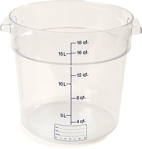 Miniatura 6 de Carlisle FoodService Products Storplus - Recipiente redondo de almacenamiento de alimentos con diseño apilable para catering, bufés, restaurantes,