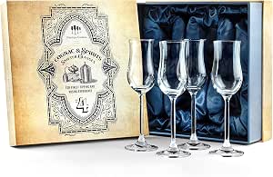 Lot De 4 Verres à Dégustation Cognac - Copitas Tulipe Pour Spiritueux & Desserts - 113g Pièce