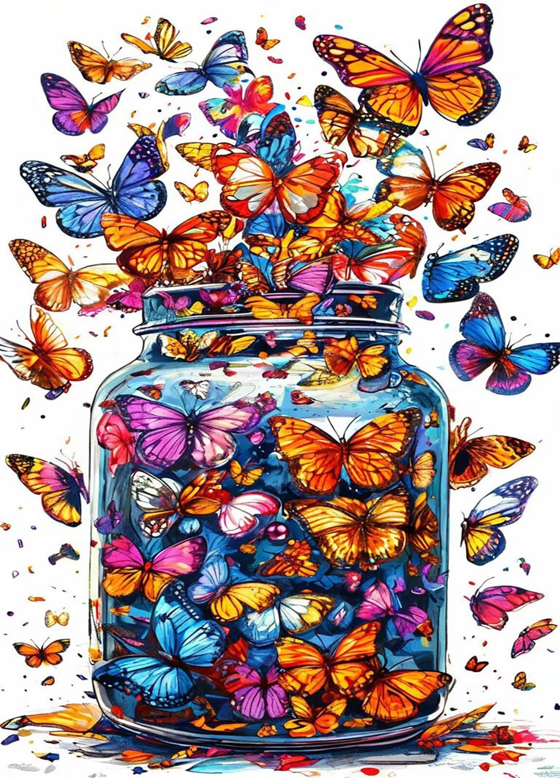 Puzzle 5000 sztuk motyl, puzzle niemożliwe, łamigłówki, łamigłówki, gry logiczne dla całej rodziny, puzzle dla dorosłych 5000 sztuk 156 x 105 cm