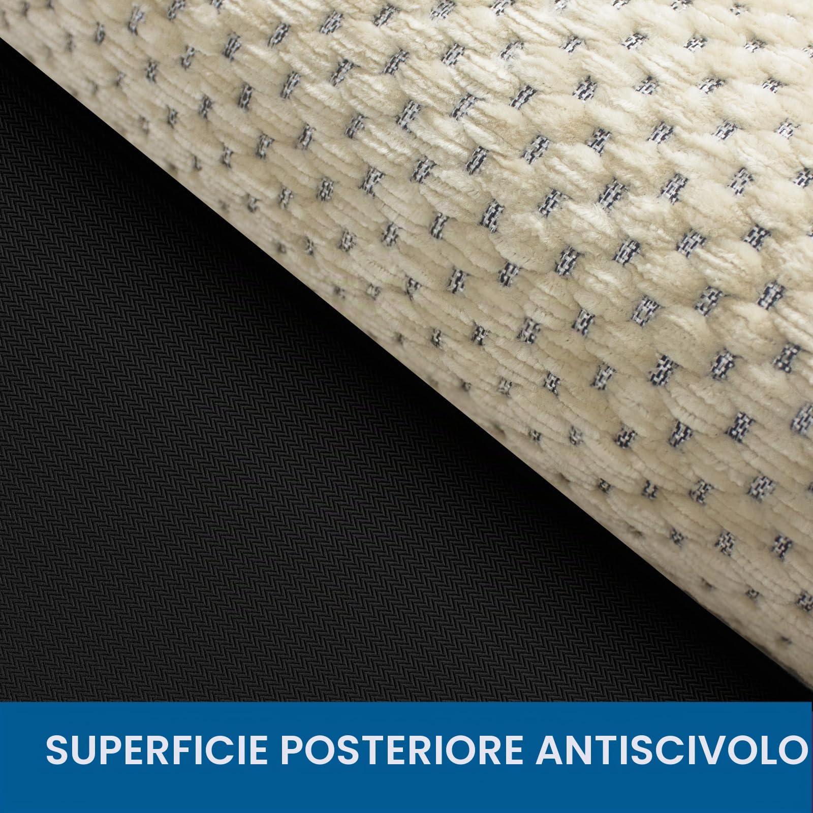 Tappeto Bagno 50 x 150 cm, Tappetino in Microfibra, Tappeti in Gomma Antiscivolo Assorbente, Soffice Tappetini Doccia, Lavabile in Lavatrice, Adatto per Doccia, Bagno, Beige