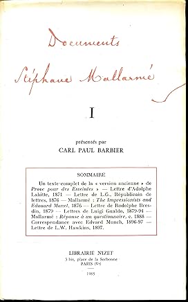 Amazonfr Prose Stephane Mallarme Livres - 