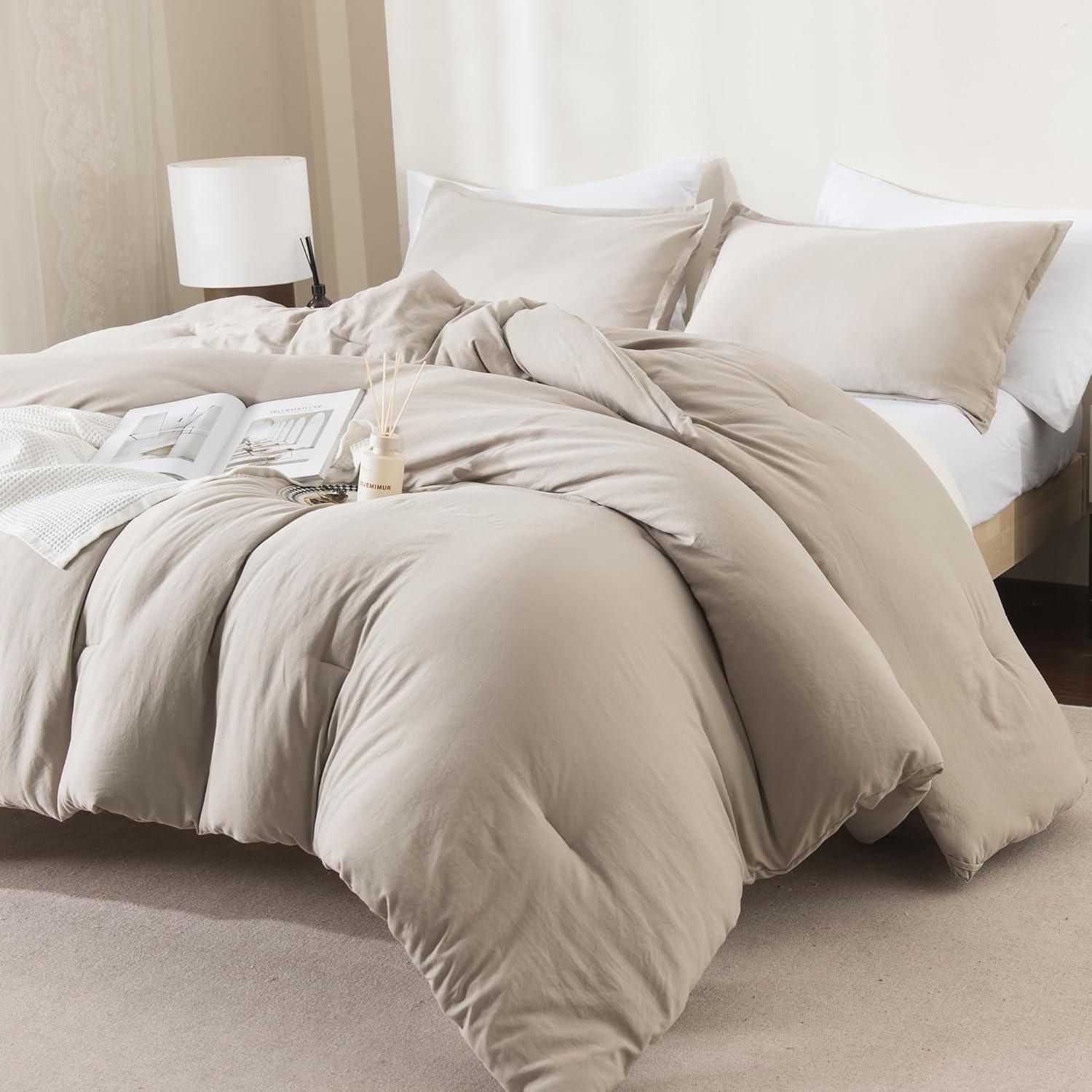 Andency Queen Comforter Set Bed in a Bag 7 Pieces Queen