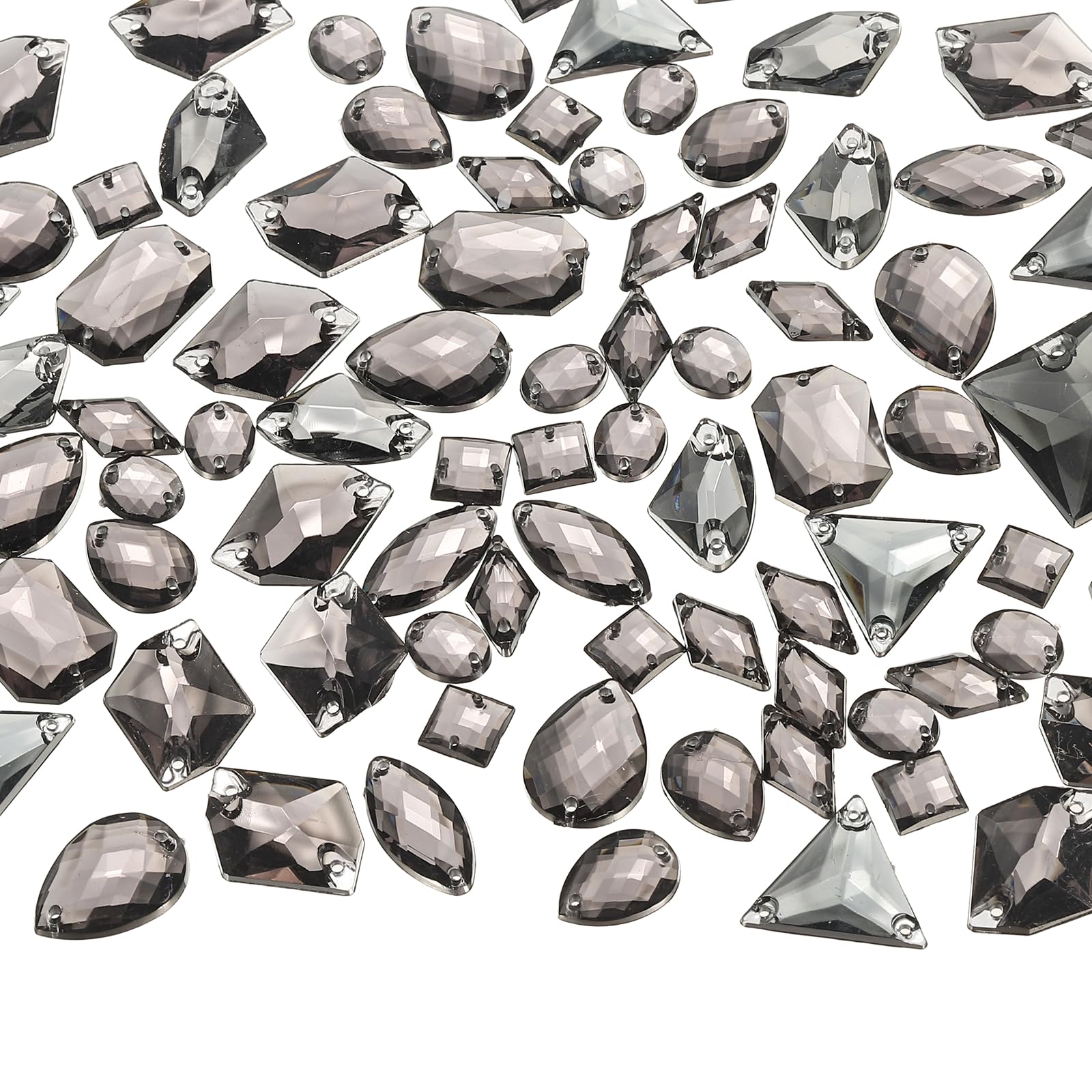 YELARXI Sew on Rhinestones Flatback Crystal Acrylic Gems Diamante, Fit for DIY Crafts Dress Clothes Shoes Bag Decorations