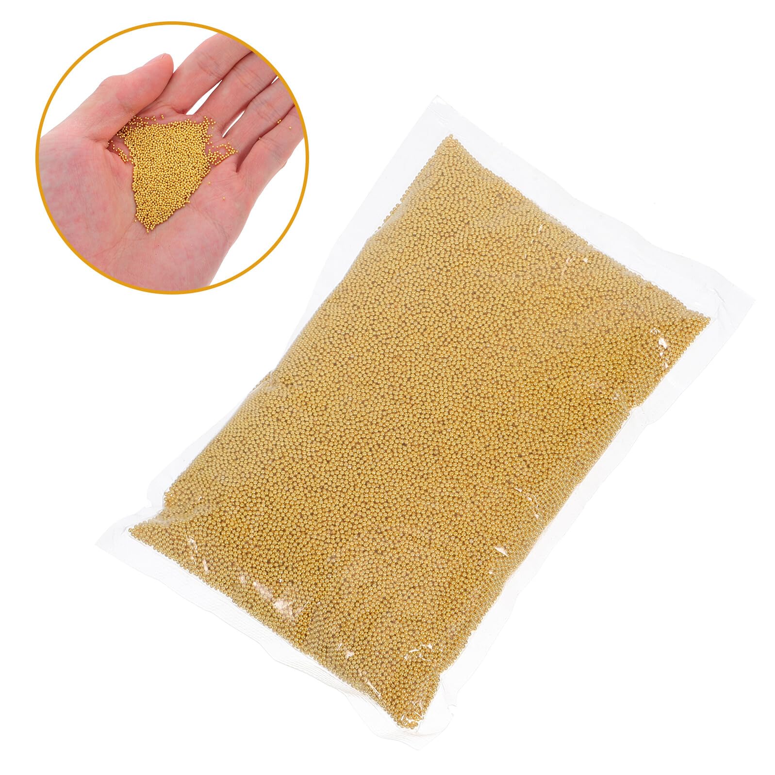 Mini Perline Unghie Oro Palline Metalliche Rotonde per Nail Art Donna Accessori DIY Manicure Decorazione Adatte Tutte le Dimensioni e Occasioni