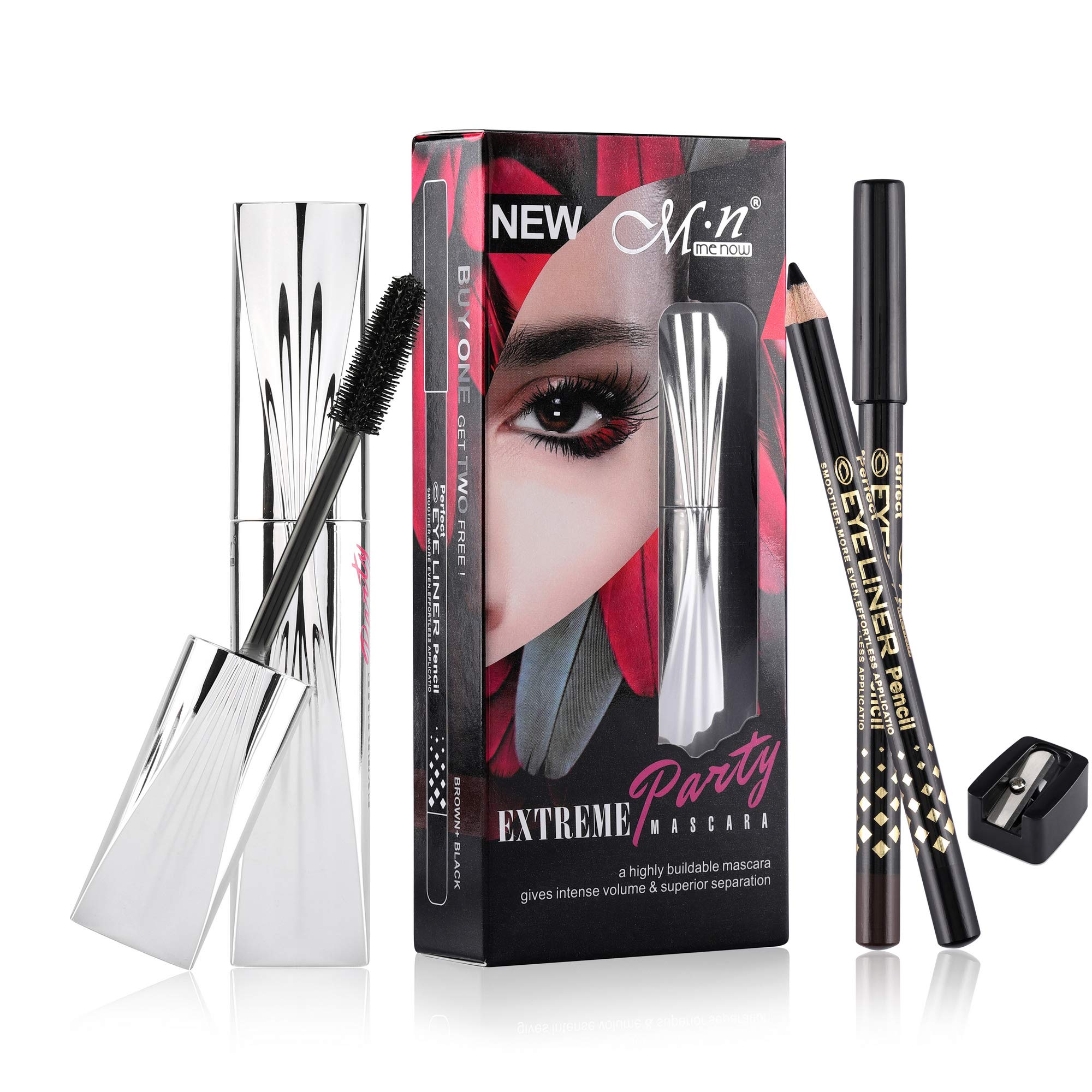 Sponsored Ad – CCbeauty Lash Mascara and Eyeliner Gift Set Black Brown Natural 4D Silk Fiber Thicker Voluminous Waterproof...