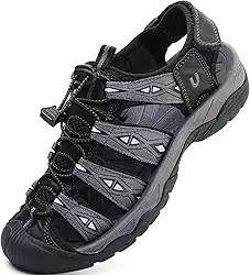 YASOWIN Sandálias Femininas Esportivas Para Caminhada, Bico Fechado, Verão, Atléticas, Aventura, Leves, Confortáveis, Praia, Calçados Aquáticos