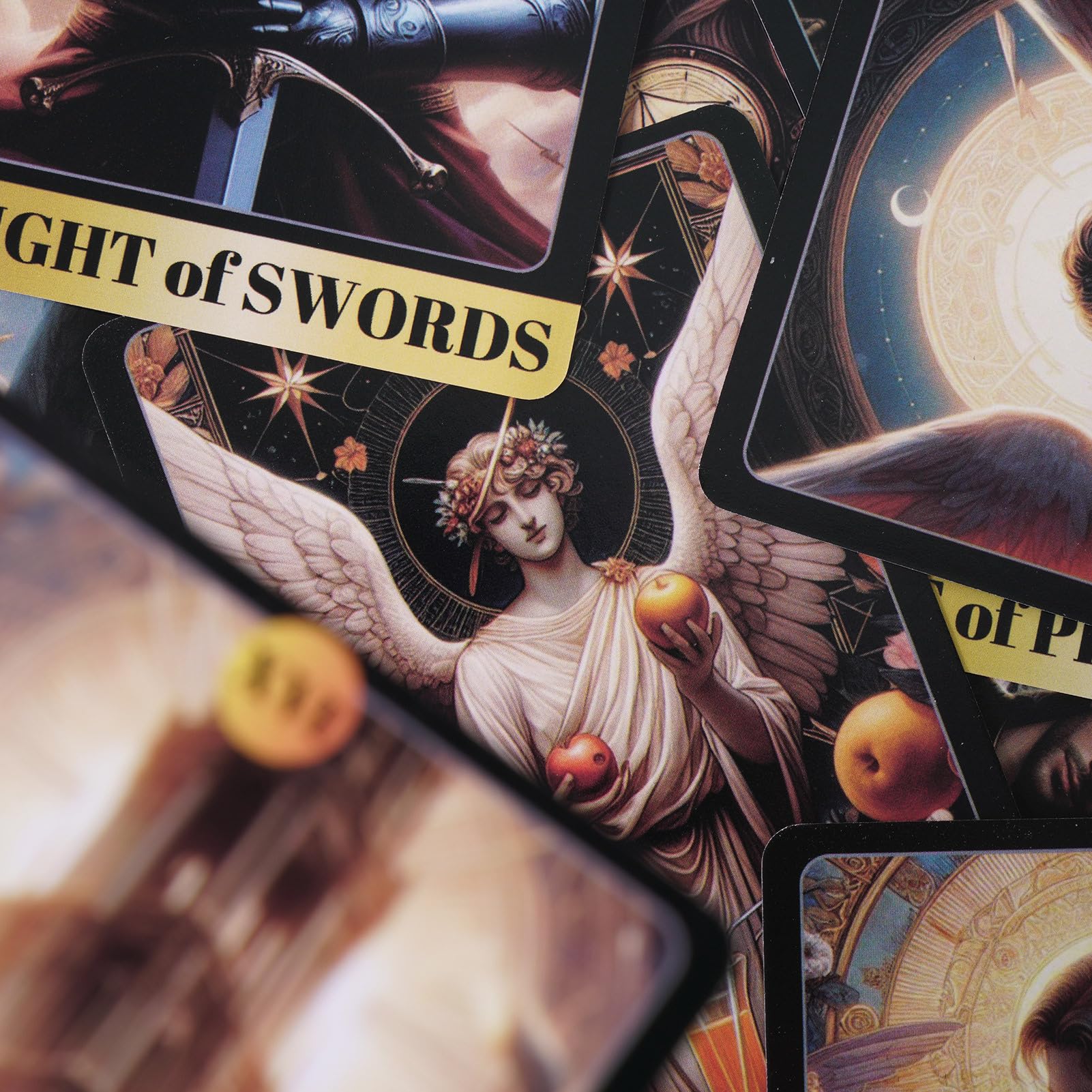 Mazo De Tarot Angel Casual De 78 Cartas – Baraja De Adivinación Portátil En Inglés De 10,5×6,3 Cm