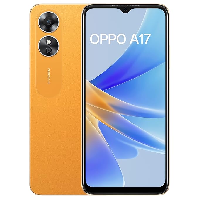 Oppo A17 (Sunlight Orange, 4GB RAM, 64GB Storage) with No Cost EMI/Additional Exchange Offers at Rs. 12499