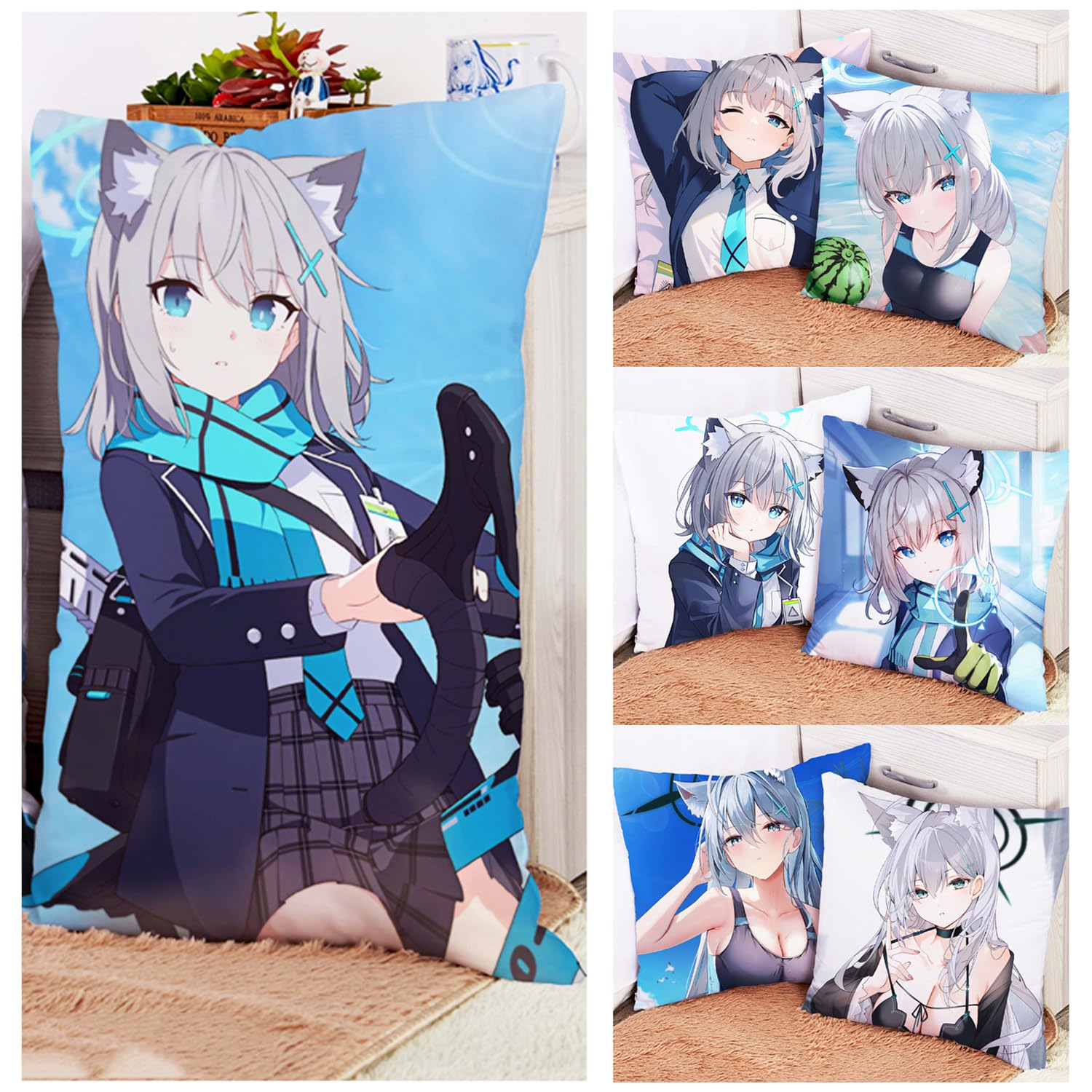 Amazon.co.jp: 砂狼シロコ グッズ 抱き枕 クッション すなおおかみ