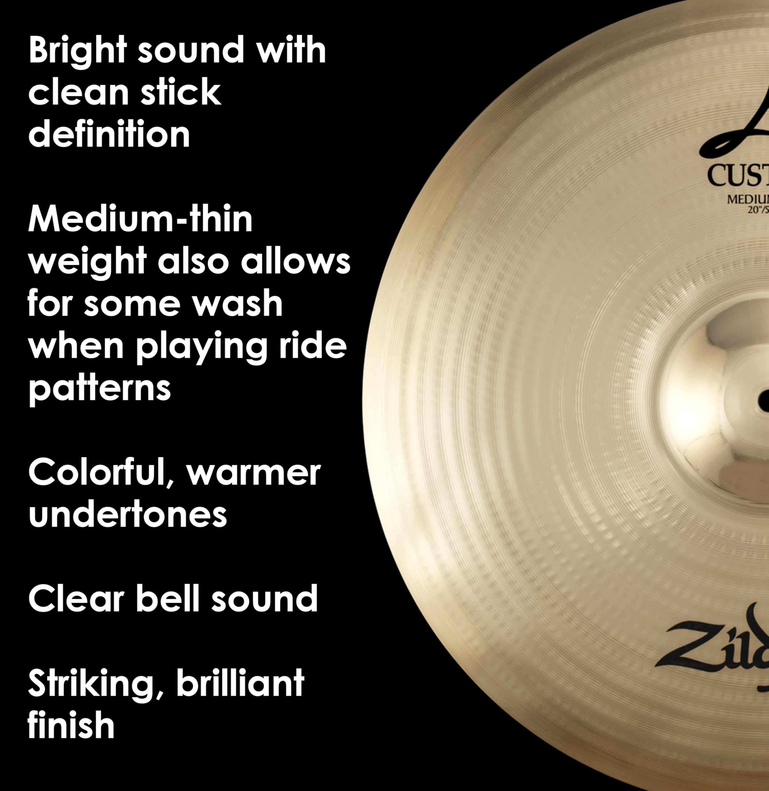 ジルジャン Aカスタム ミディアムライド20\" Zildjian A Custom 20