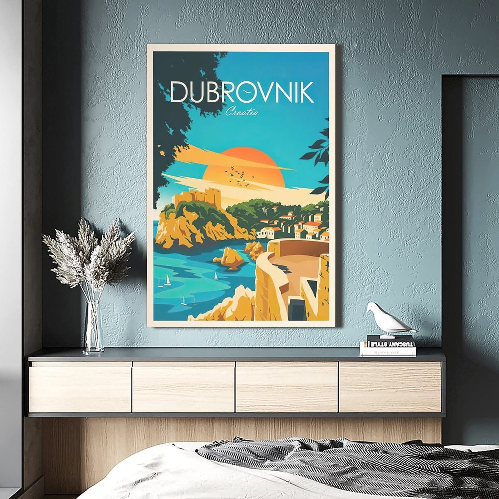Croatie Dubrovnik - Affiches De Voyage Vintage Impression Sur