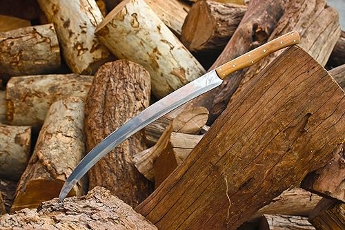 Hermosa espada hecha a mano de acero inoxidable D2 de 29 pulgadas con funda