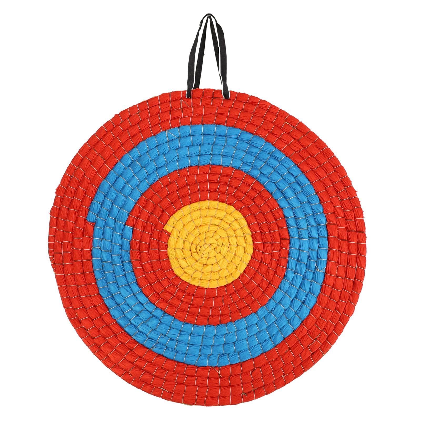 Flitzebogen Zielscheibe Bogenschießen, Strohzielscheibe 50x50x5cm | Stroh Ziel für Pfeil und Bogen & Armbrust, Bogenschießen Ziel für Training bis 30 lbs