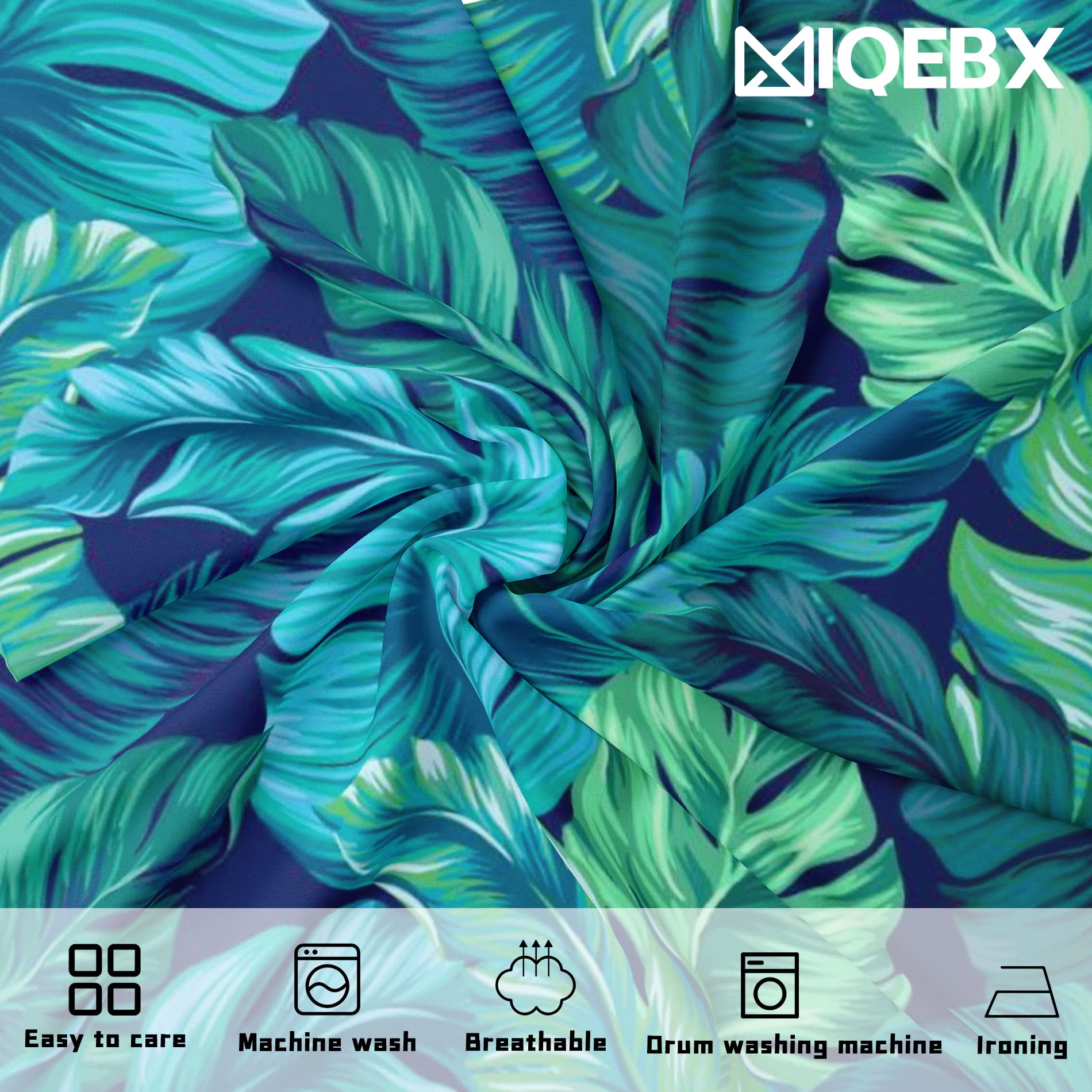 Parure De Lit Double Palma - Microfibre Douce Motif Feuilles Tropicales Vert - Housse De Couette Réversible Literie Douce Oeko Tex