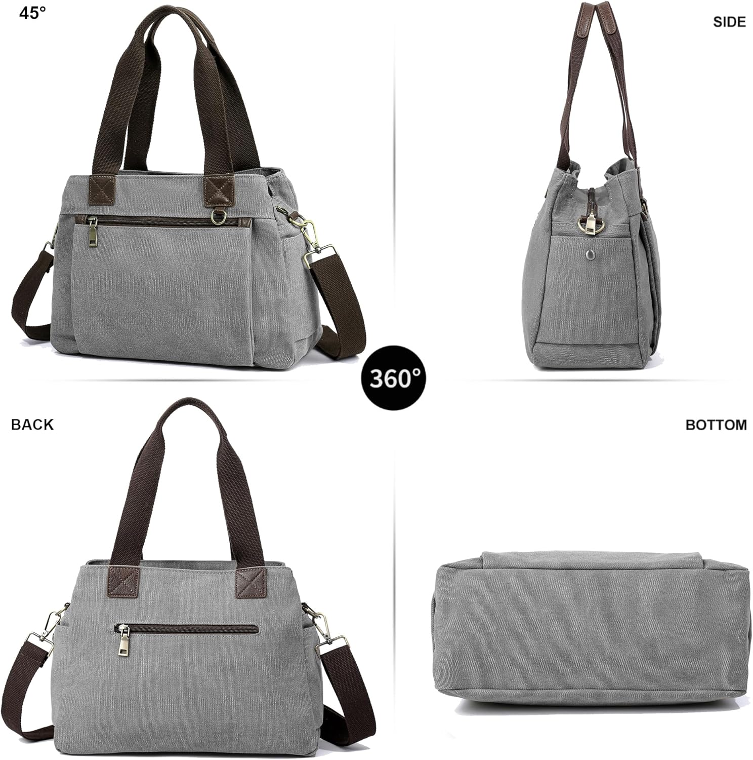 Canvas Hobo Bags for Women Casual Tote Bag Purses and Handbags Multi-Color Striped Crossbody Bags Ladies Top Handle Satchel