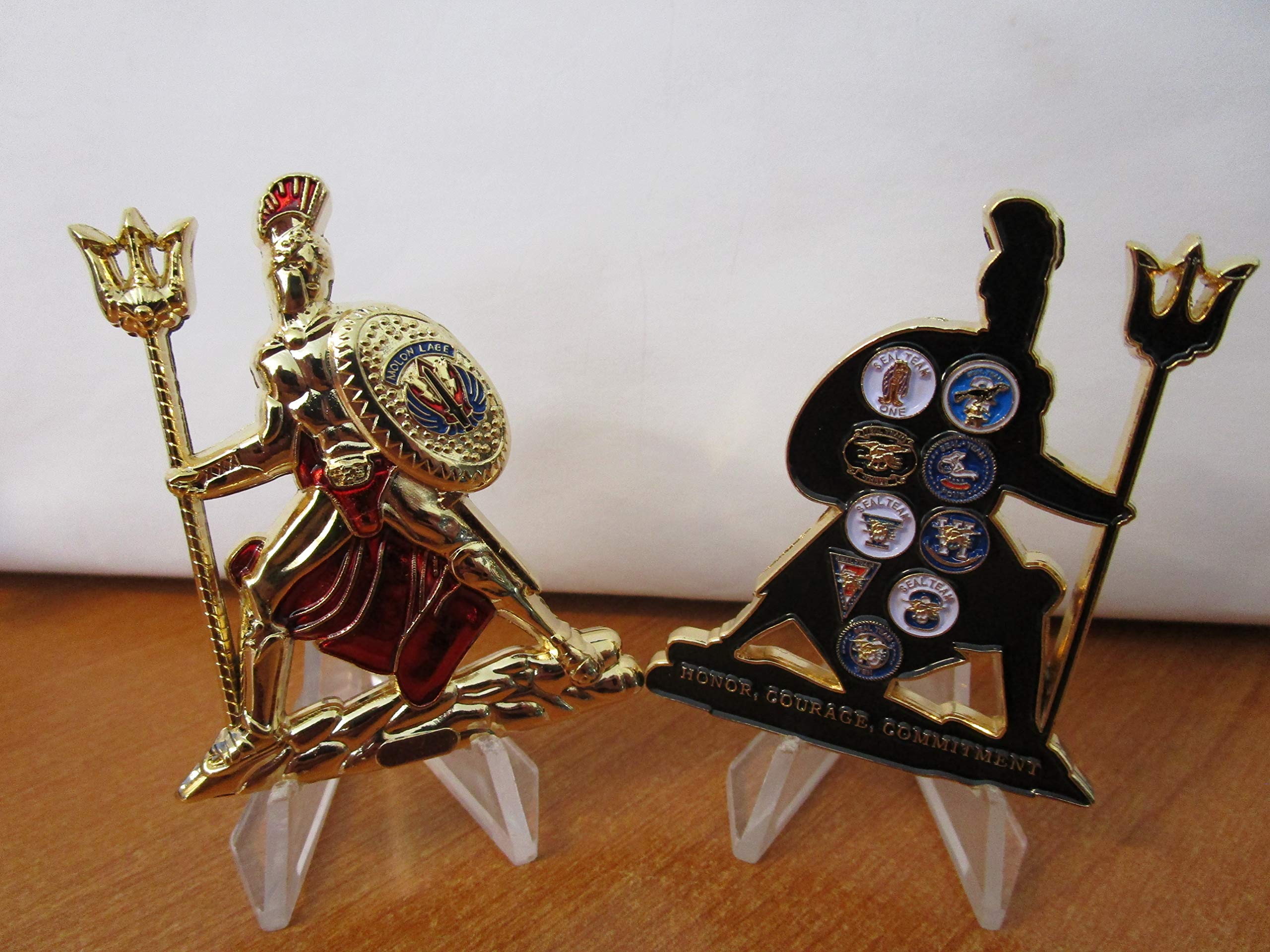 Naval Special Warfare Command Navy Seal Teams Spartan NSW Challenge Coin