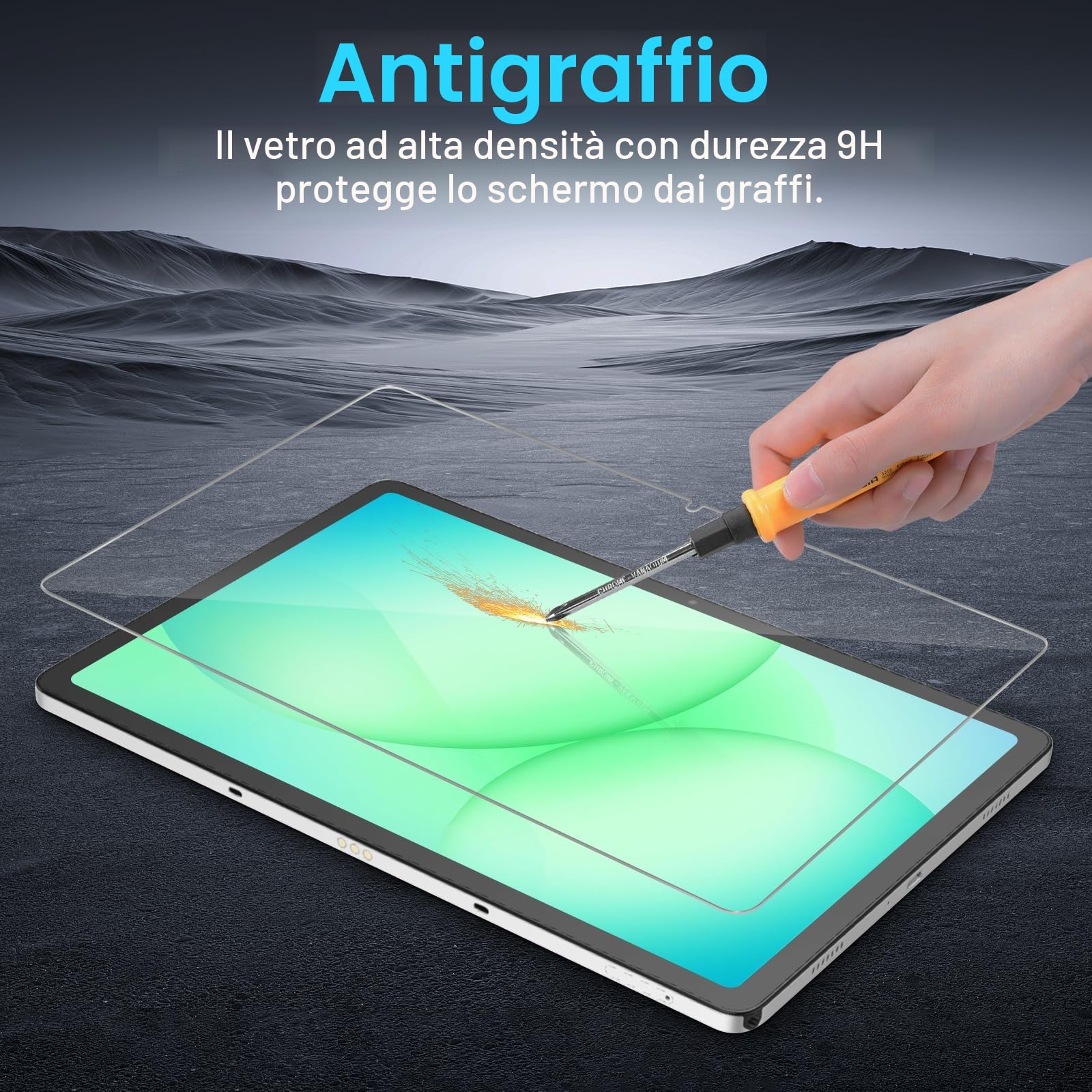 Pellicola Vetro Temperato per Samsung Galaxy Tab A11+ A9+ 11 Pollici 2 Pezzi
