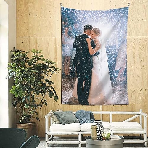 Miniatura 9 de JeReVolng Tapiz personalizado con nombre y foto personalizado para colgar en la pared para regalo y estética de dormitorio