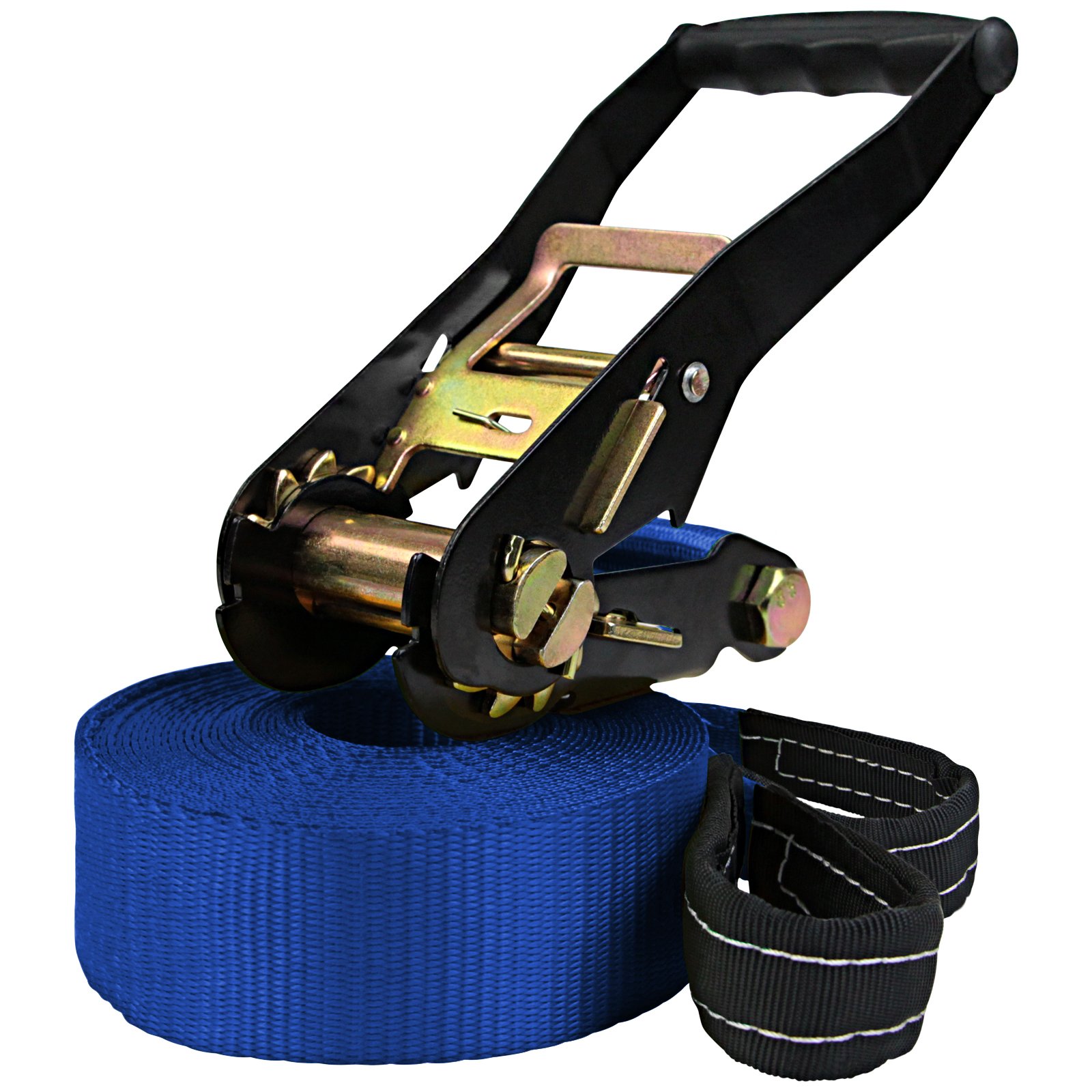 ALPIDEX Slackline 15 m para principiantes y expertos , Carga máxima 2 toneladas , Incl. una bolsa de transporte, Color:azul