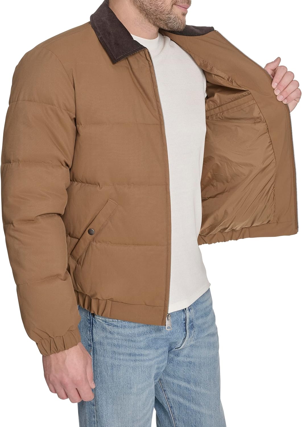 Levi's Men's Quilted Depot Jacket With Sherpa Collar - Image 6