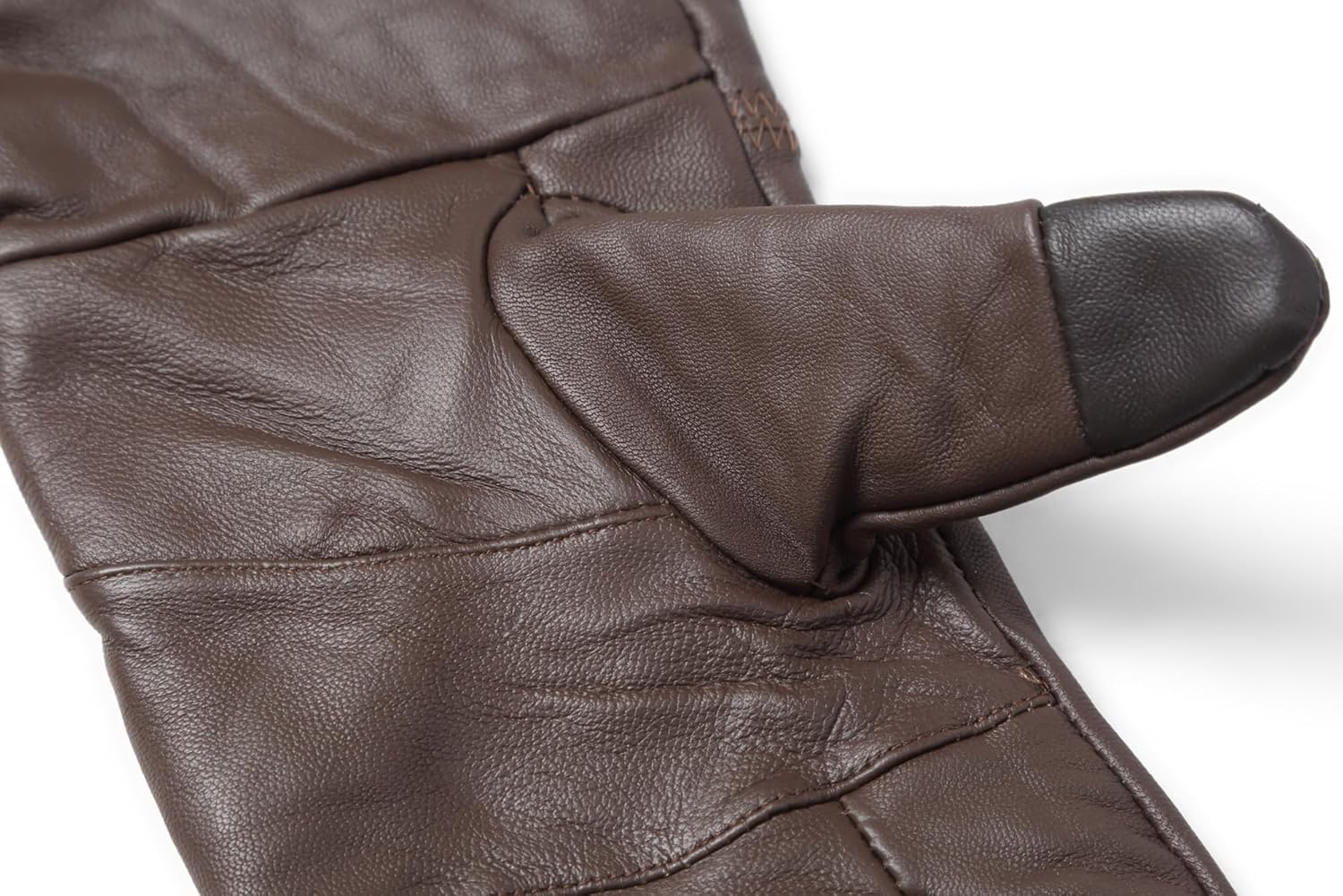 REED Men's Genuine Leather Warm Lined Driving Gloves - Touchscreen Texting Compatible