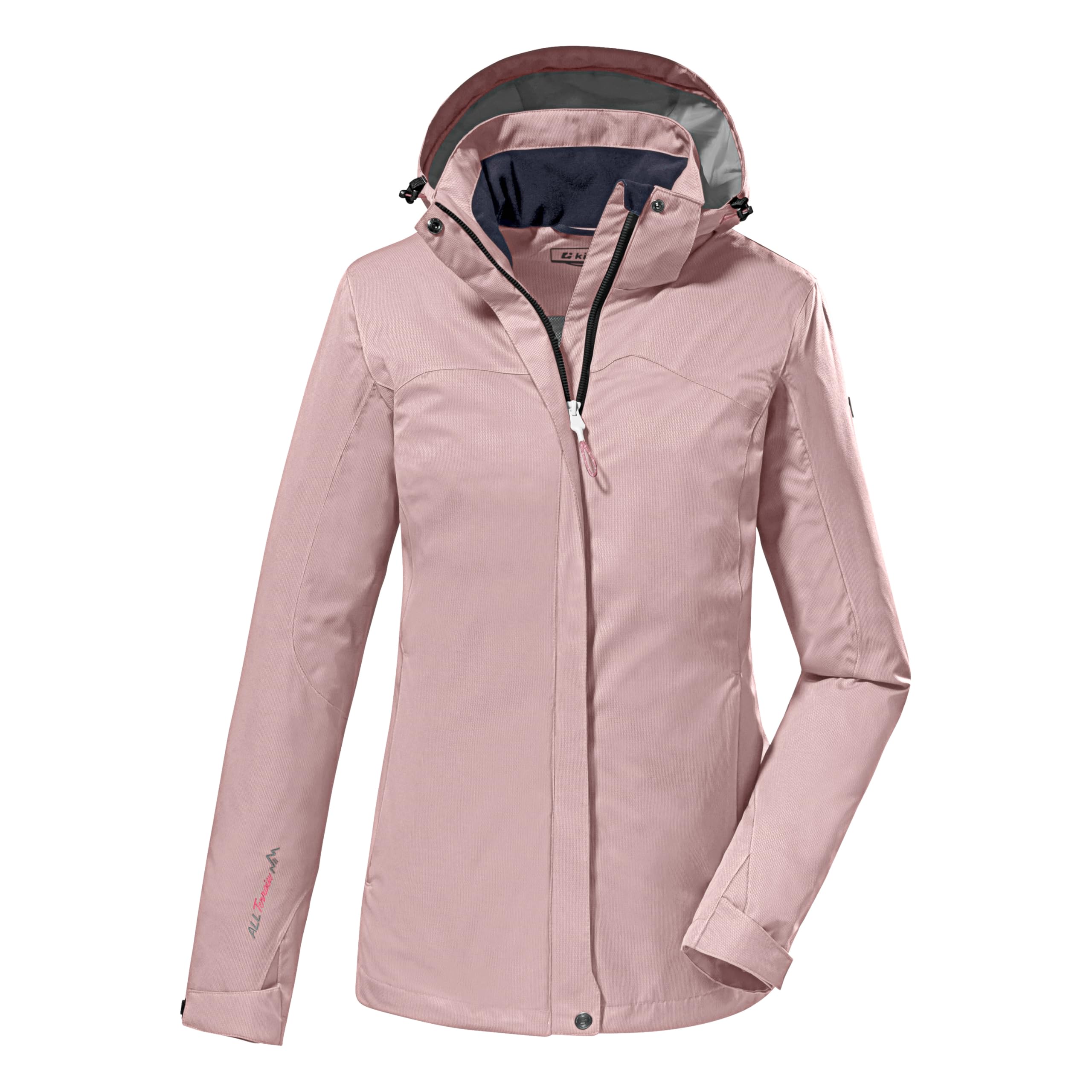 killtec Damen Funktionsjacke/Outdoorjacke mit abzippbarer Kapuze KOS 133 WMN JCKT, malve rose, 54, 38383-000
