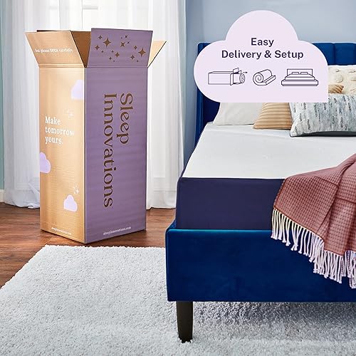 Miniatura 6 de Sleep Innovations Arlo - Colchón de espuma de soporte firme de enfriamiento de 10 pulgadas, tamaño individual, cama en una caja, espuma de flujo de