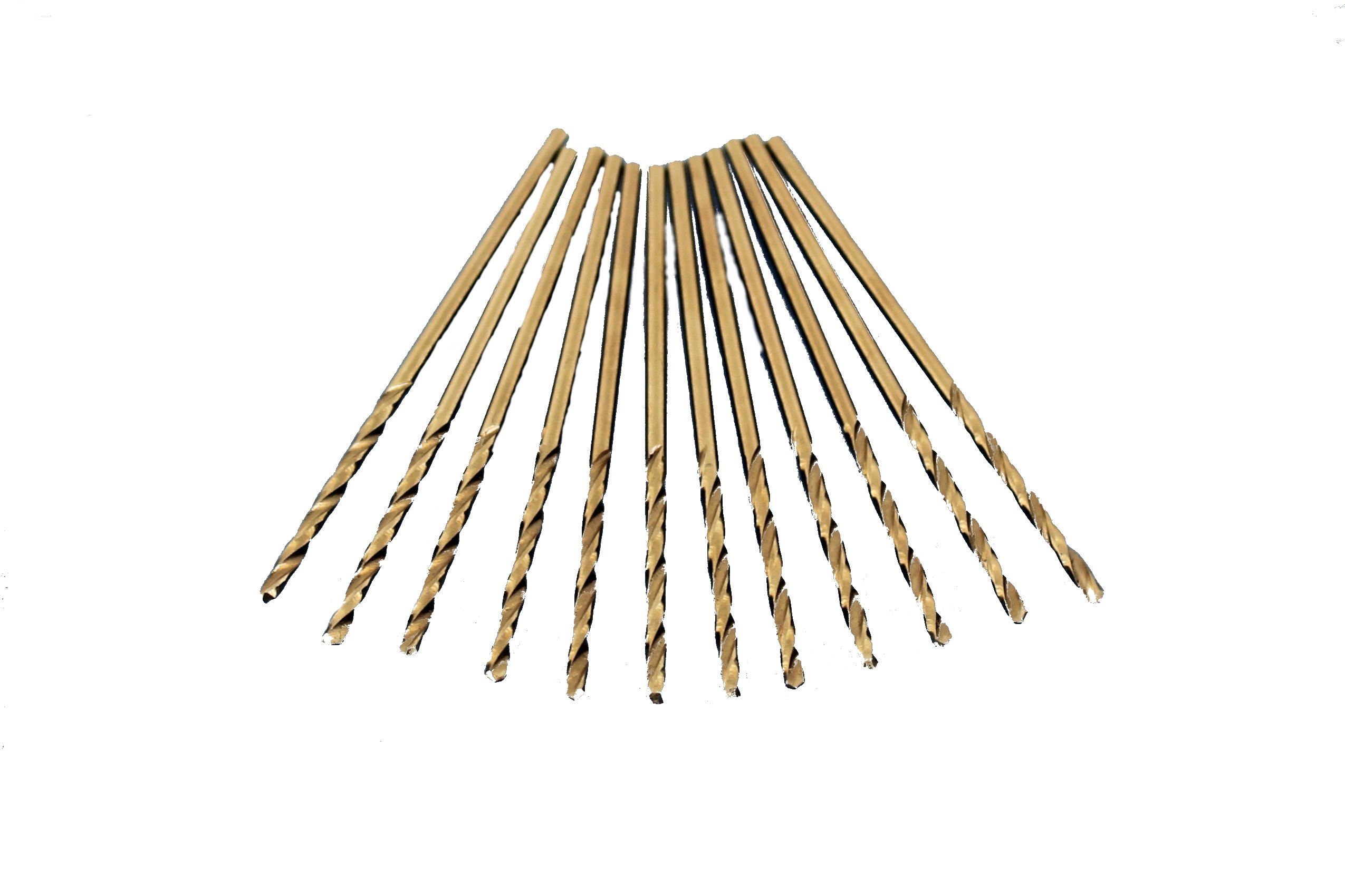 TEMO 12 pc 1/16 Inch M35 Cobalt 135 Degree Jobber Length Twist Drill Bit 1-2/3 Inch Total Length, 3/4 Inch Working Length