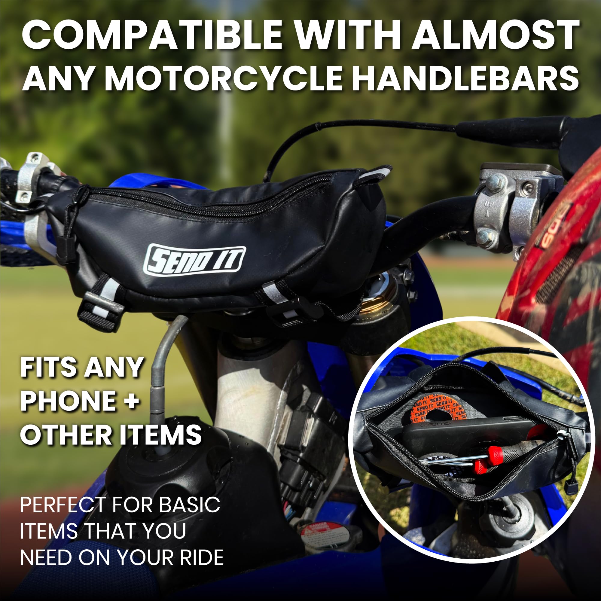 Amazon | ThrottlePak 防水ダートバイクハンドルバーバッグ