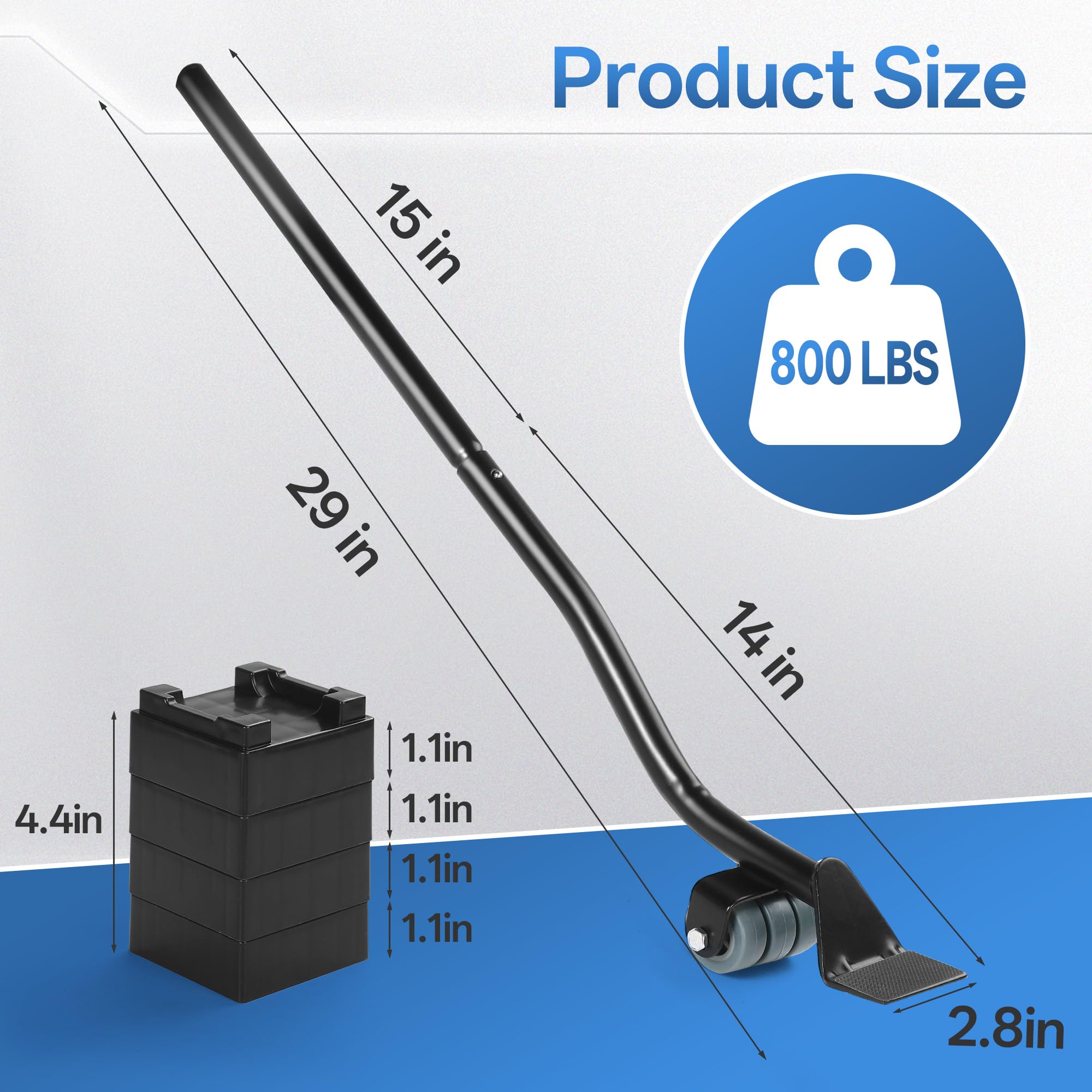 Furniture Lifter Tool - Lift 800lbs Effortlessly -9