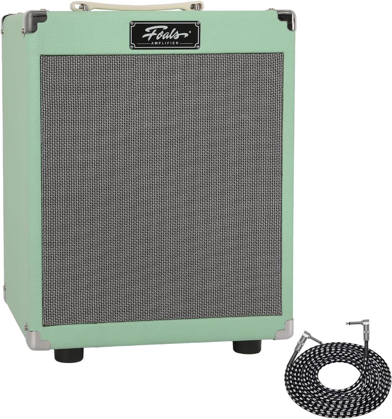 FOALS FK30 30W Electric Bass Combo Amp, Dual-Speaker Design (8" Woofer + 3" Tweeter), Bluetooth, 3-Band EQ, Active/Passive Bass Amplifier for Beginners (Green)