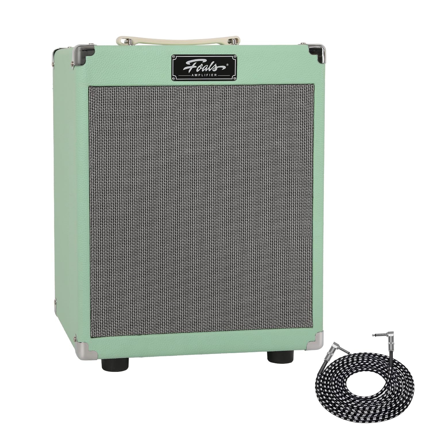 FOALS Electric Bass Amp 30W, Dual-Speaker Design (8" Woofer + 3" Tweeter), Bluetooth, 3-Band EQ, Active/Passive Bass Amplifier for Beginners (Green)