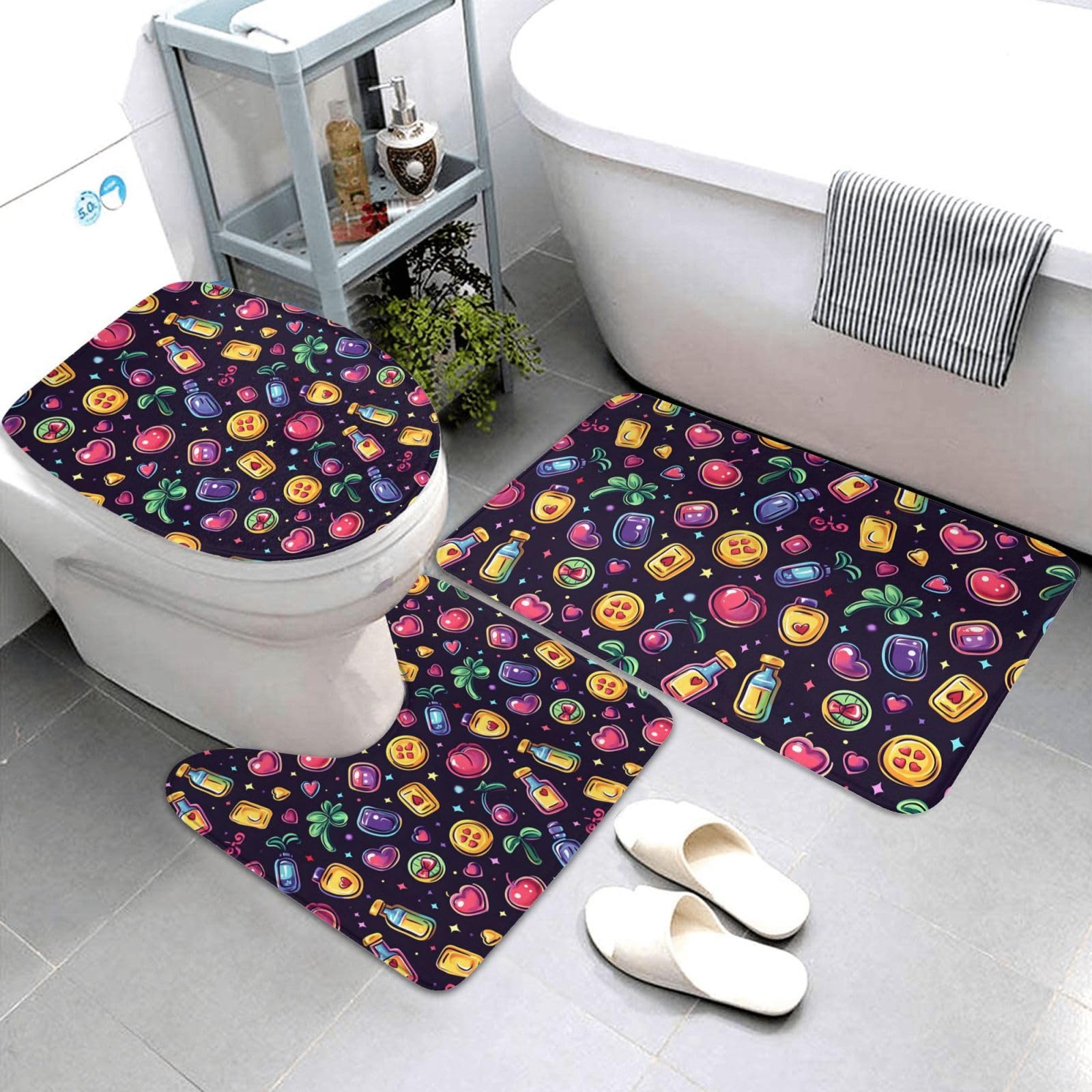 Tapis de salle de bain lavable pour éviter les glissades au sol