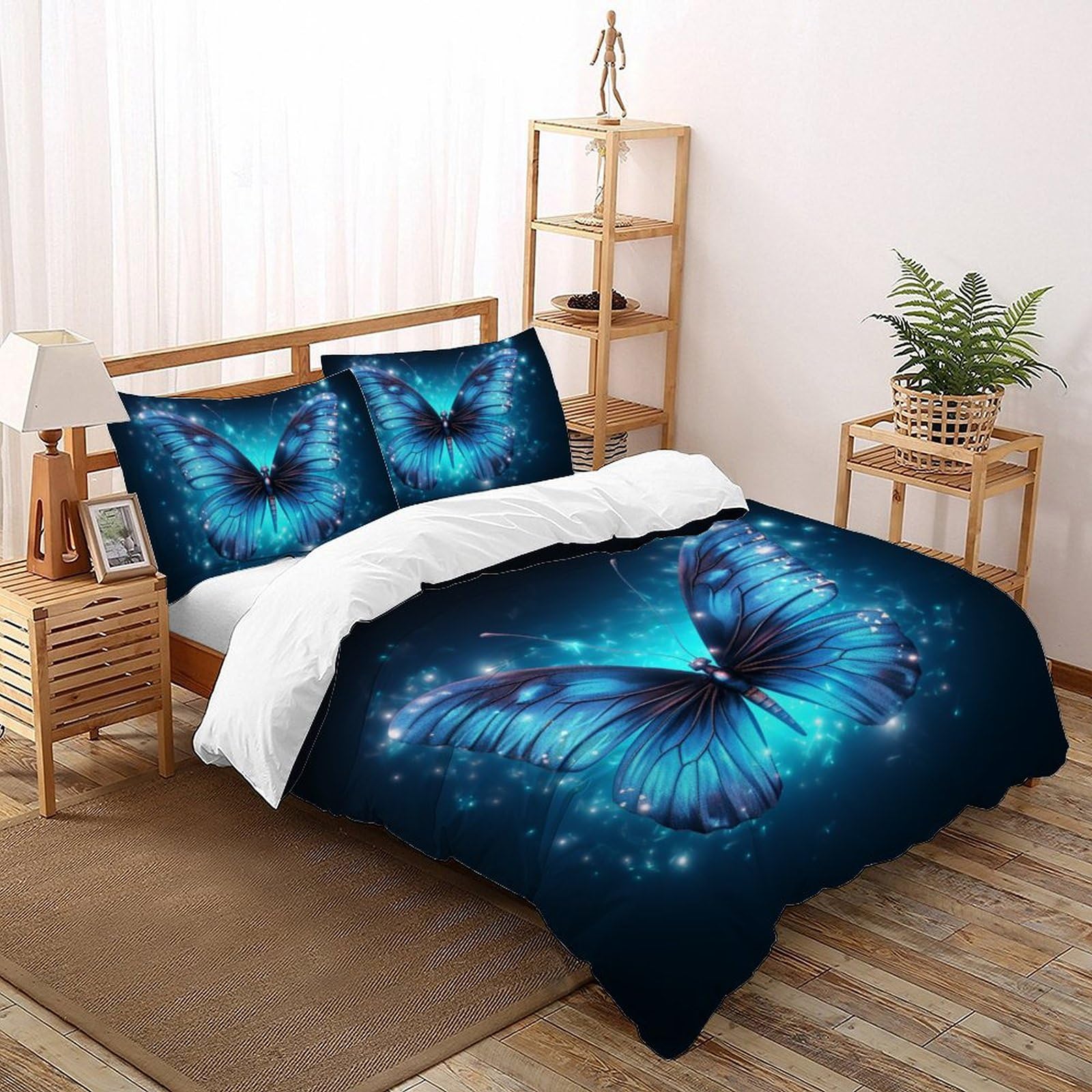 Housse de couette papillon contre les couleurs ternes parure de lit 3D éclatante 200x200