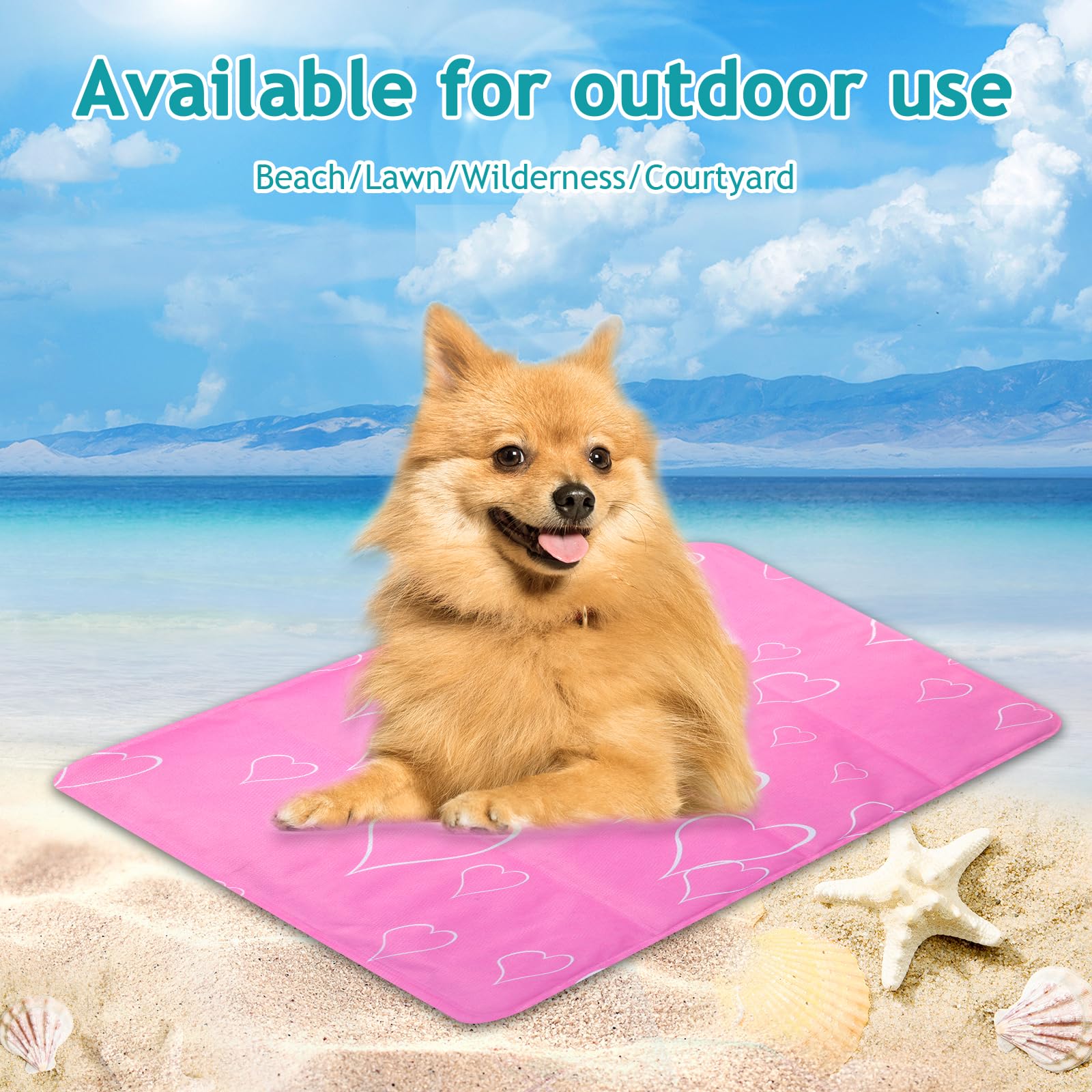 Tappetino refrigerante per cani e gatti, con gel atossico, per cani, in gel freddo, per casse, cucce, viaggi e casa (40 x 50 cm)