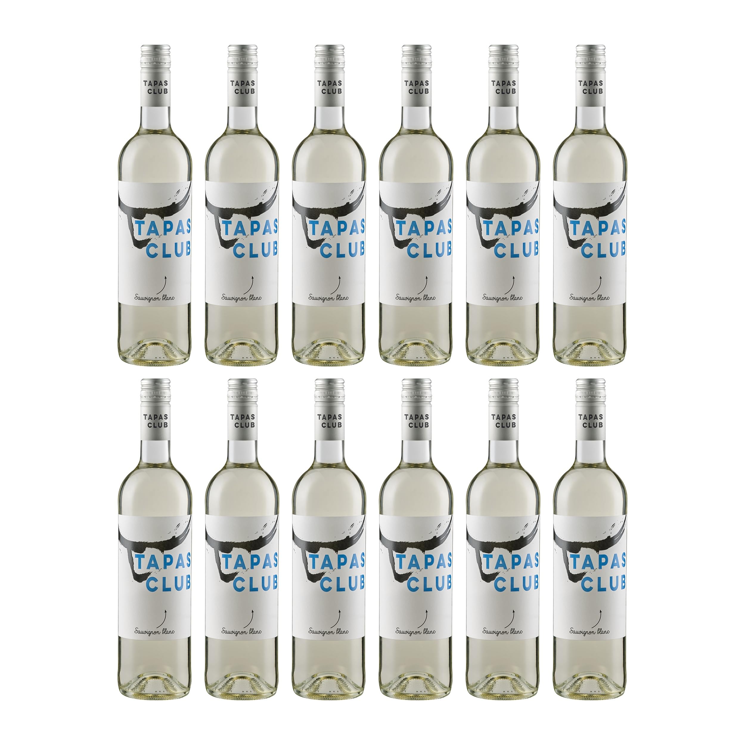 Tapas Club Sauvignon Blanc Weisswein Weiss trocken Spanien inkl. FeinWert E-Book (12 x 0.75 l)